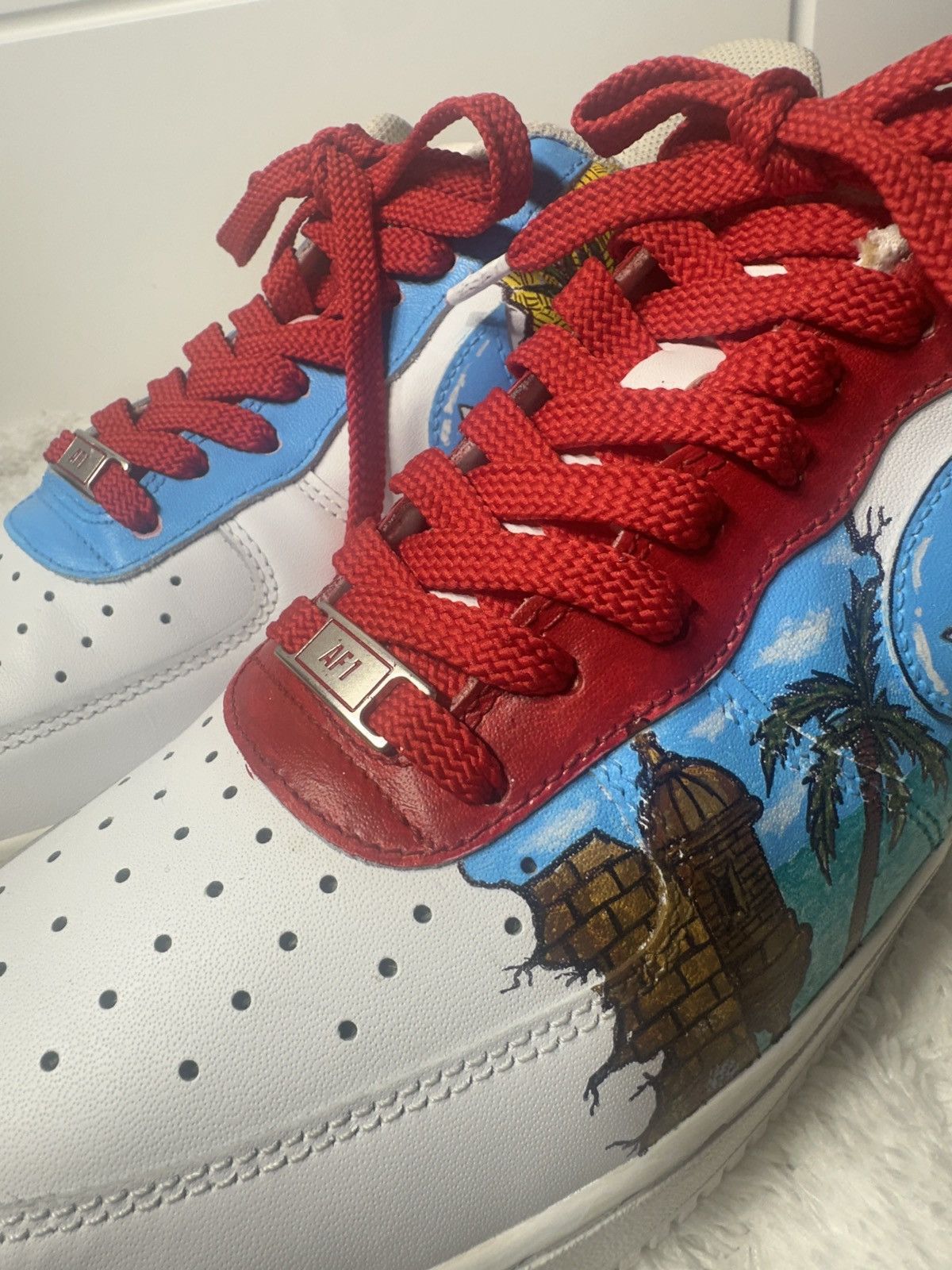 Nike Nike Custom Air Force 1 '07 Puerto Rico Size US 11.5 / EU 44-45 - 8 Thumbnail