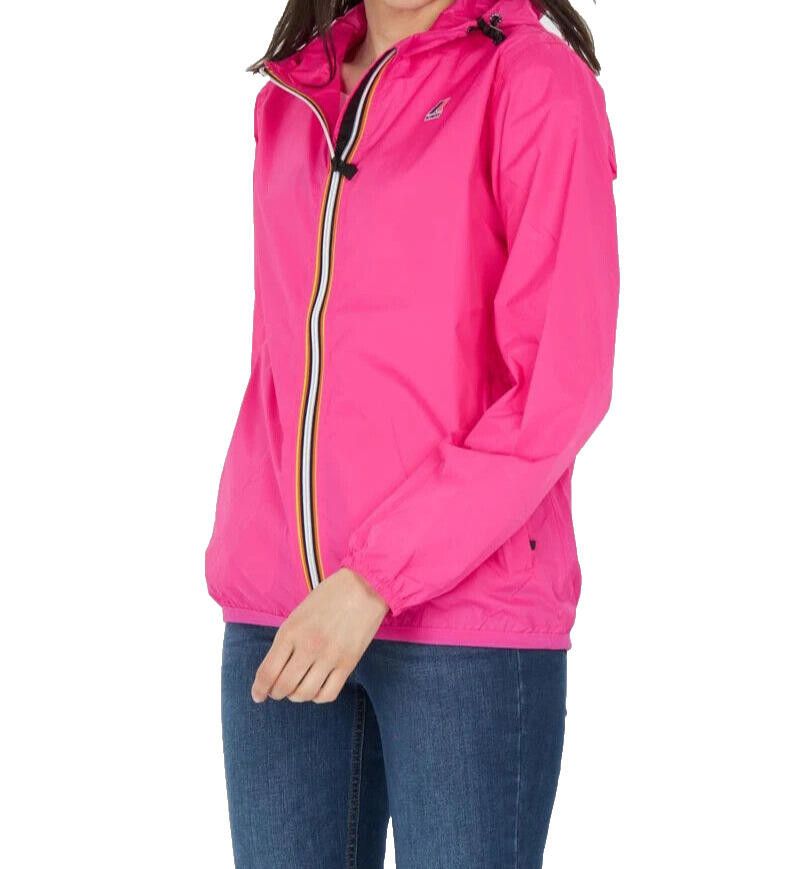 Designer K-Way Women's Large Pink Claude Rain Jacket Waterproof Coat Size L / US 10 / IT 46 - 3 Thumbnail