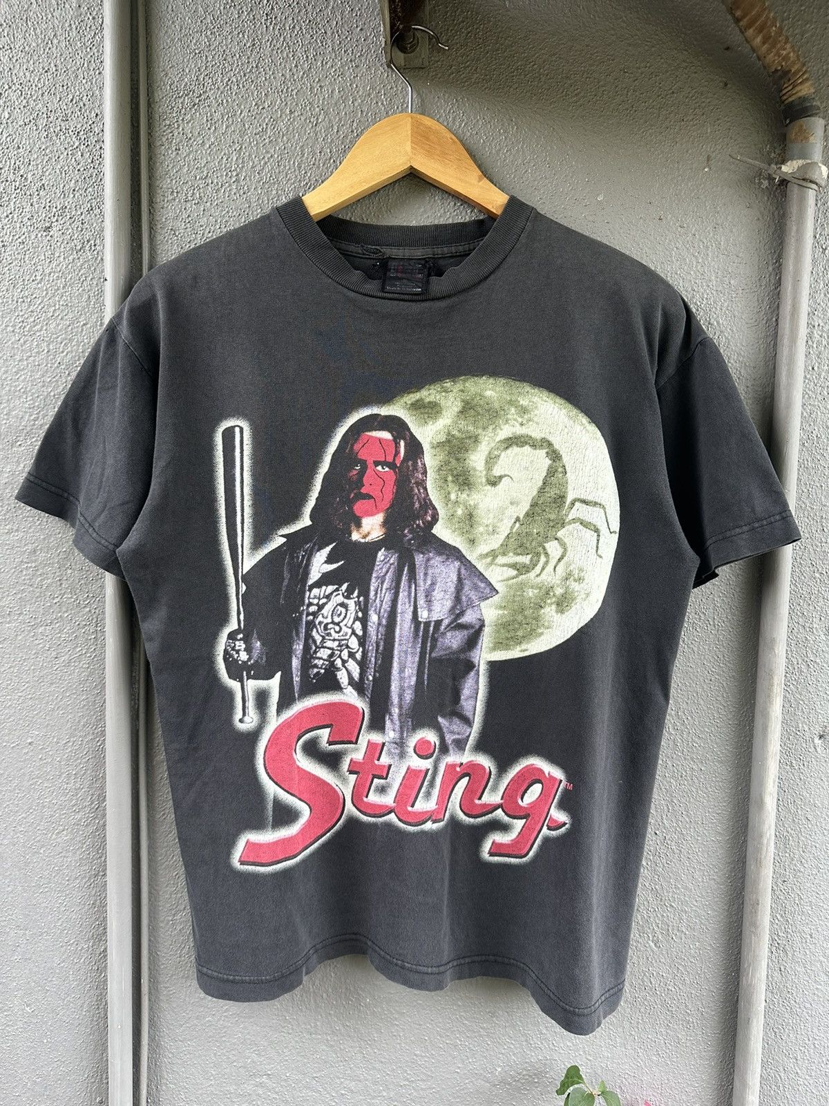 Rap Tees Vintage 90’s Sting NWA/NWO Wrestling USA rare Giant tag Size US M / EU 48-50 / 2 - 3 Thumbnail