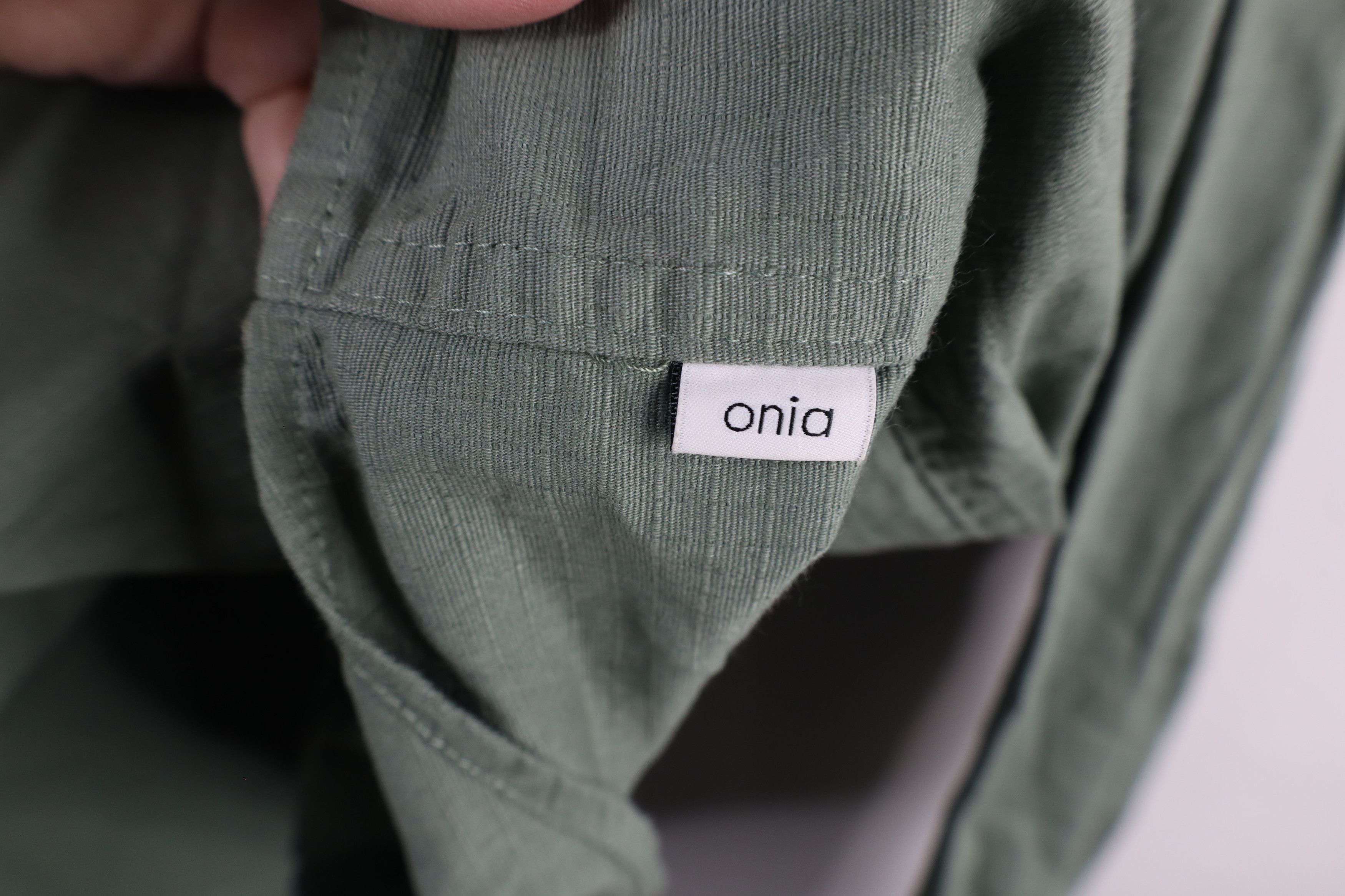 Vintage Onia Ripstop Collared Button Shirt Green Cotton Size US L / EU 52-54 / 3 - 7 Thumbnail