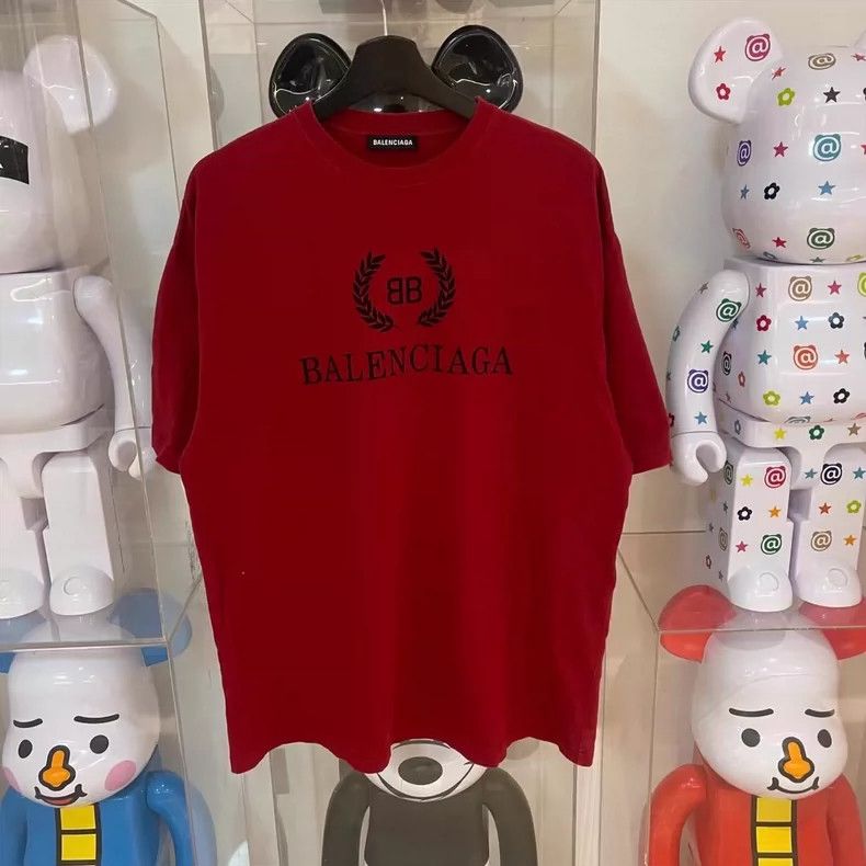 Balenciaga Balenciaga Red Wheat Ear Short Sleeve - dmc Size US L / EU 52-54 / 3 - 1 Thumbnail