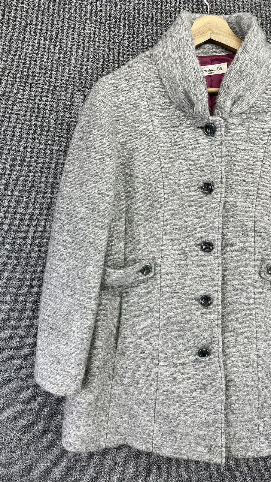 Japanese Brand Vintage Kansai Yamamoto Button Up Wool Long Jacket Size M / US 6-8 / IT 42-44 - 3 Thumbnail