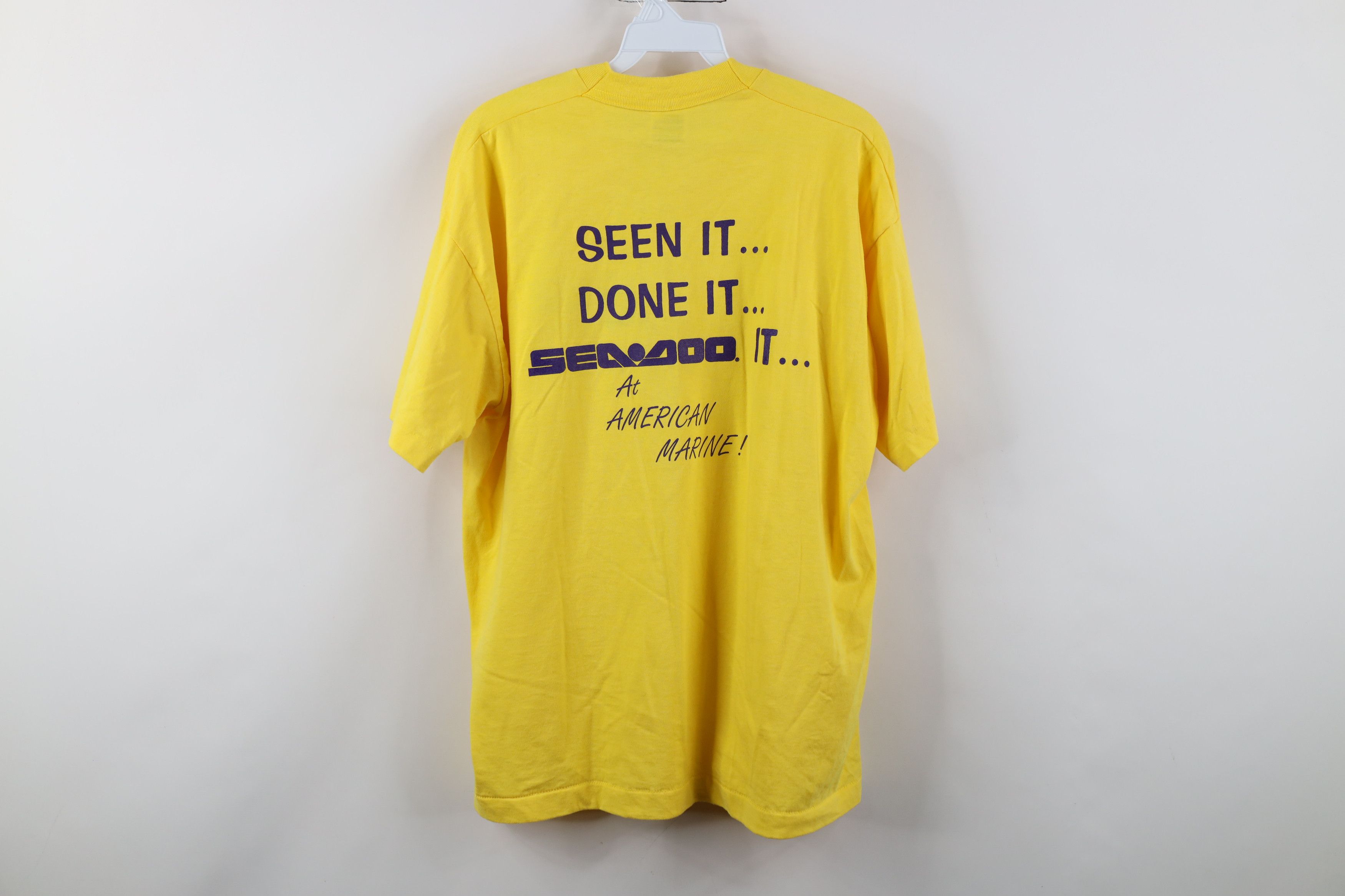 Fruit Of The Loom Vintage 80s 90s Sea Doo American Marine Jet Ski Boat T-Shirt Size US XL / EU 56 / 4 - 11 Thumbnail