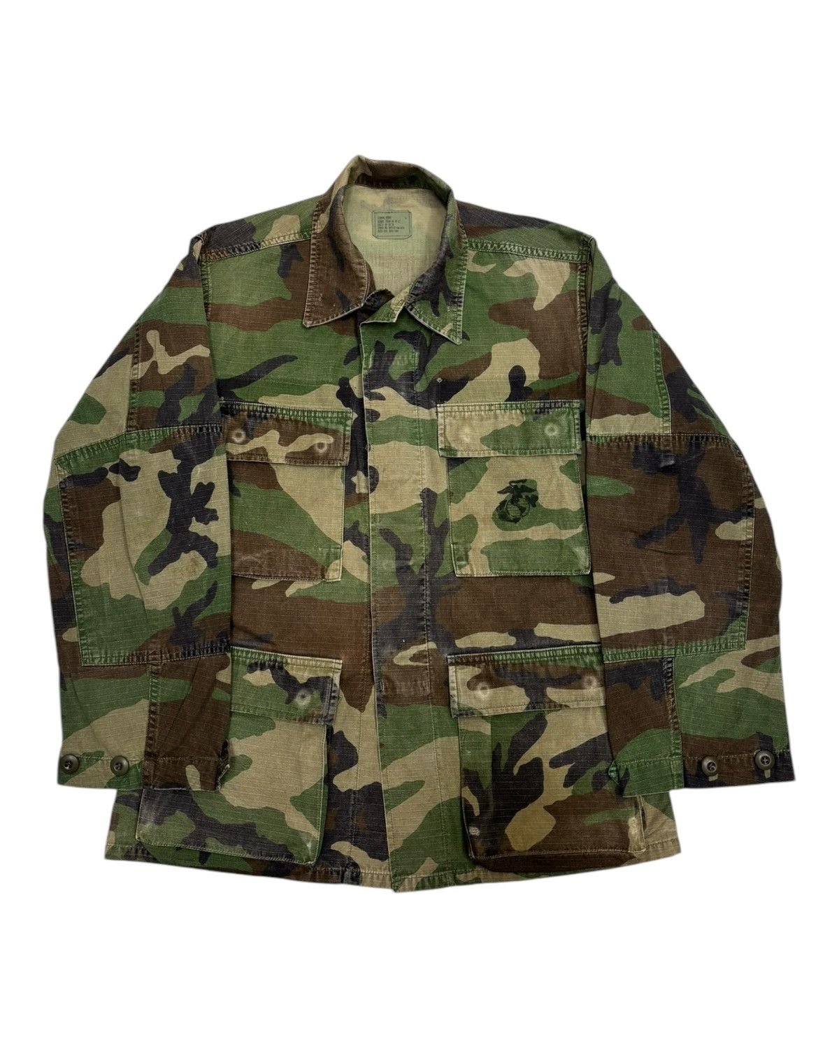 If Six Was Nine 🔥VINTAGE US ARMY WOODLAND CAMOUFLAGE PATTERN MILITARY JACKET Size US S / EU 44-46 / 1 - 3 Thumbnail