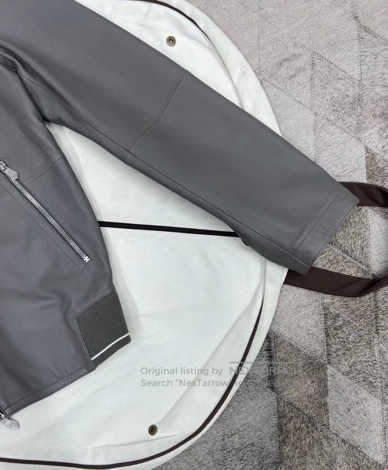 Hermes Hermes Spring-Summer Elephant Gray Lamb Leather Baseball J Size US S / EU 44-46 / 1 - 3 Thumbnail