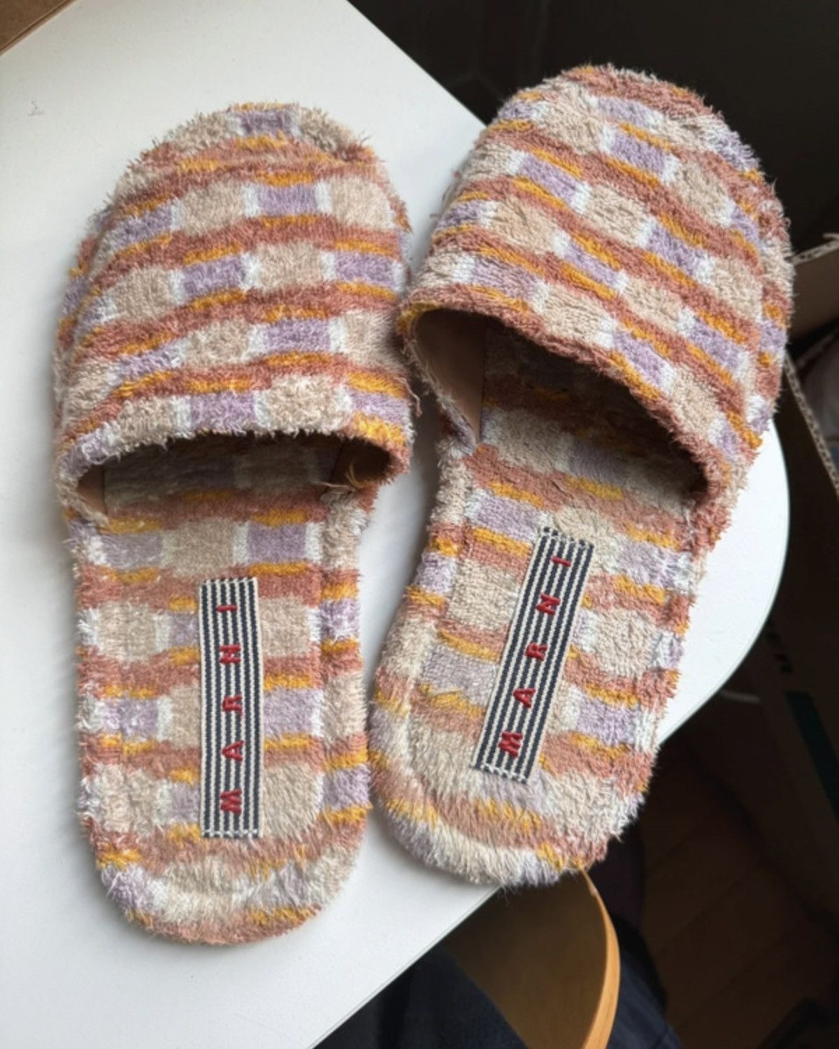 Marni Marni Multicolor Fuzzy Sandals Size US 10 / EU 43 - 2 Thumbnail