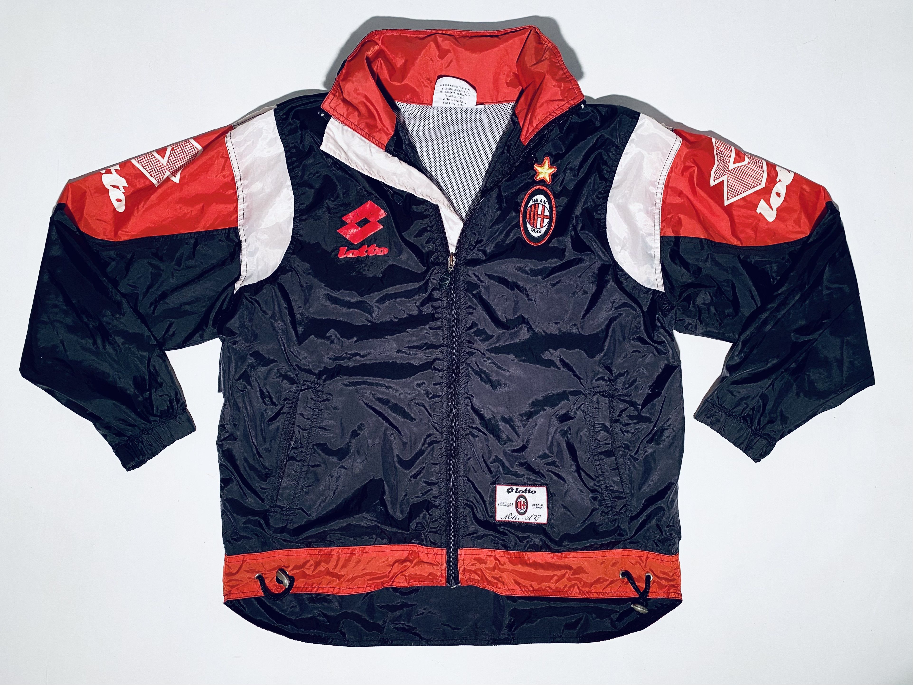 Lotto Sport AC Milan Football Training Jacket 1995 - 1996 Size US M / EU 48-50 / 2 - 3 Thumbnail
