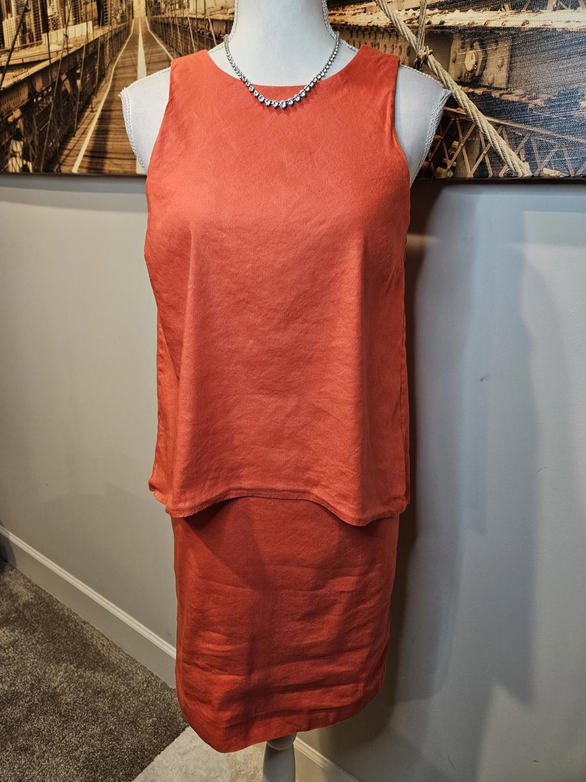 Designer Antonio Melani Women's Stylish Orange Dress Size S / US 4 / IT 40 - 1 Thumbnail
