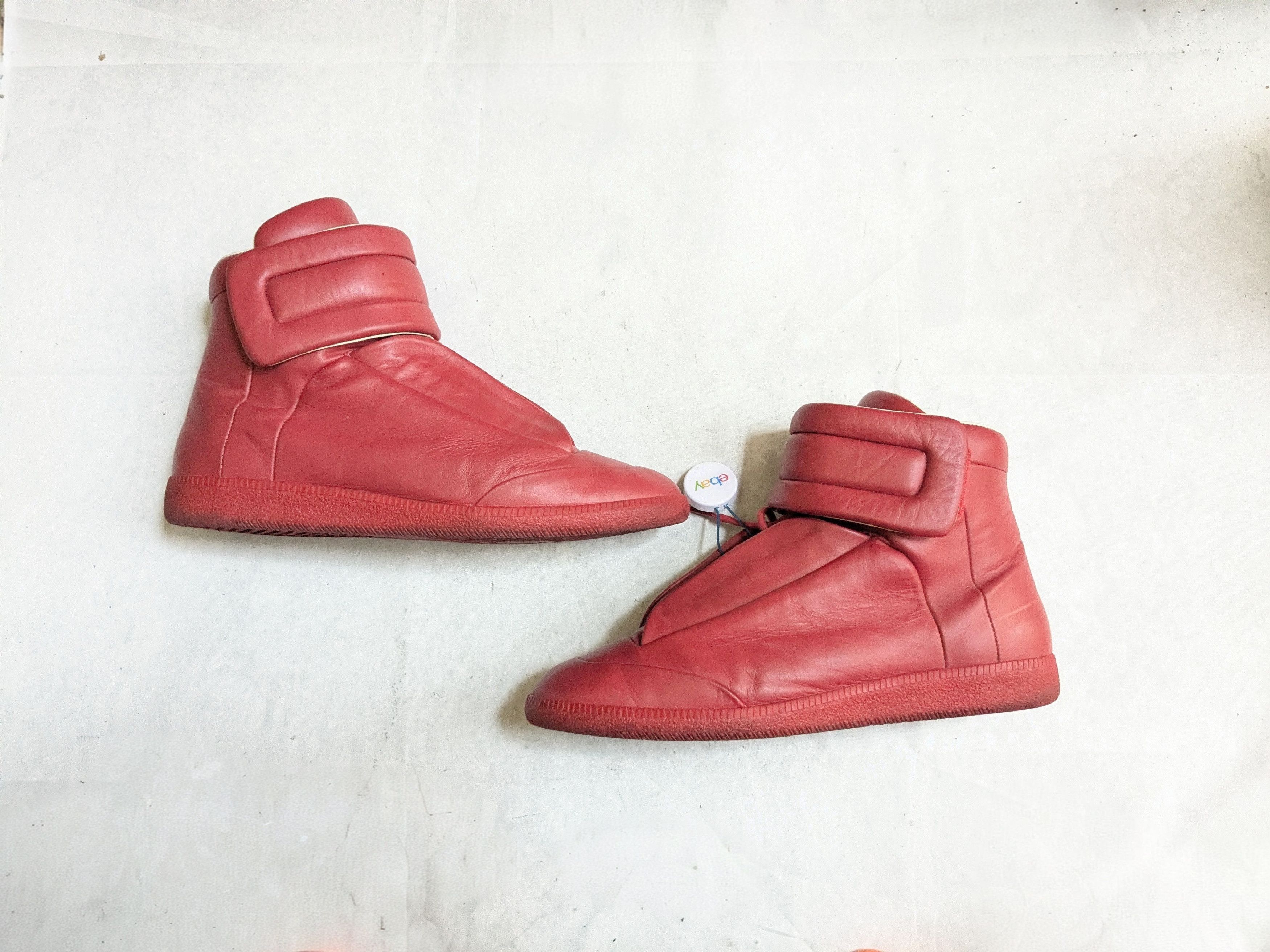 Maison Margiela Maison Margiela Future Sneakers Red 12 45 High Tops Leather Size US 12 / EU 45 - 1 Thumbnail