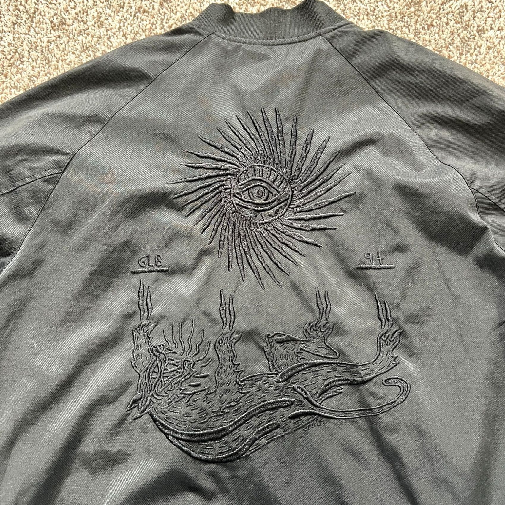 Globe Globe Skateboarding Embroidered Black Bomber Jacket Patches Size Medium Mens Jacket Size US M / EU 48-50 / 2 - 7 Thumbnail