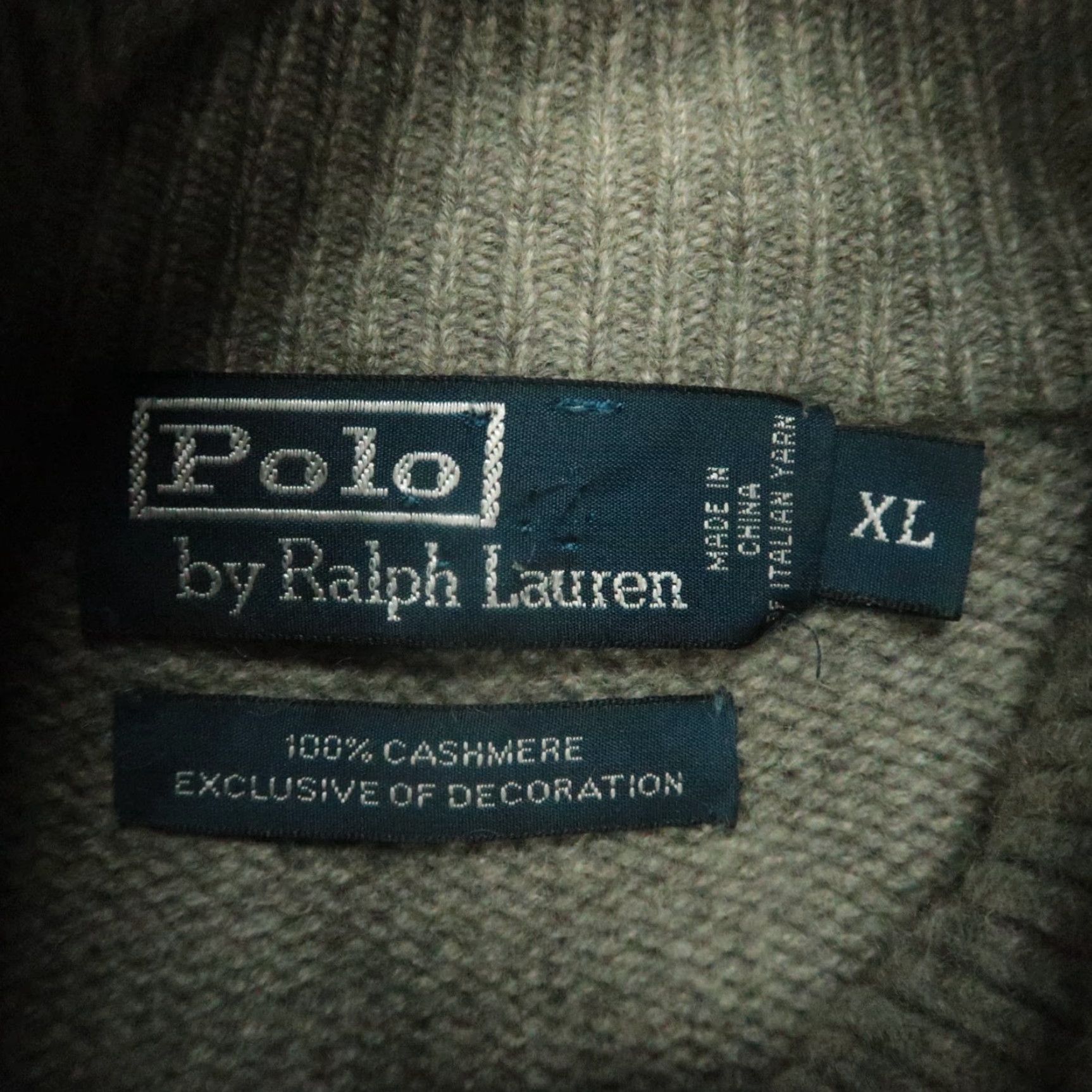 Polo Ralph Lauren Polo Ralph Lauren Sweater Mens XL Brown Cashmere High Neck Long Sleeve Pullover Knit Winter Fall Regular Men's Size US XL / EU 56 / 4 - 3 Thumbnail