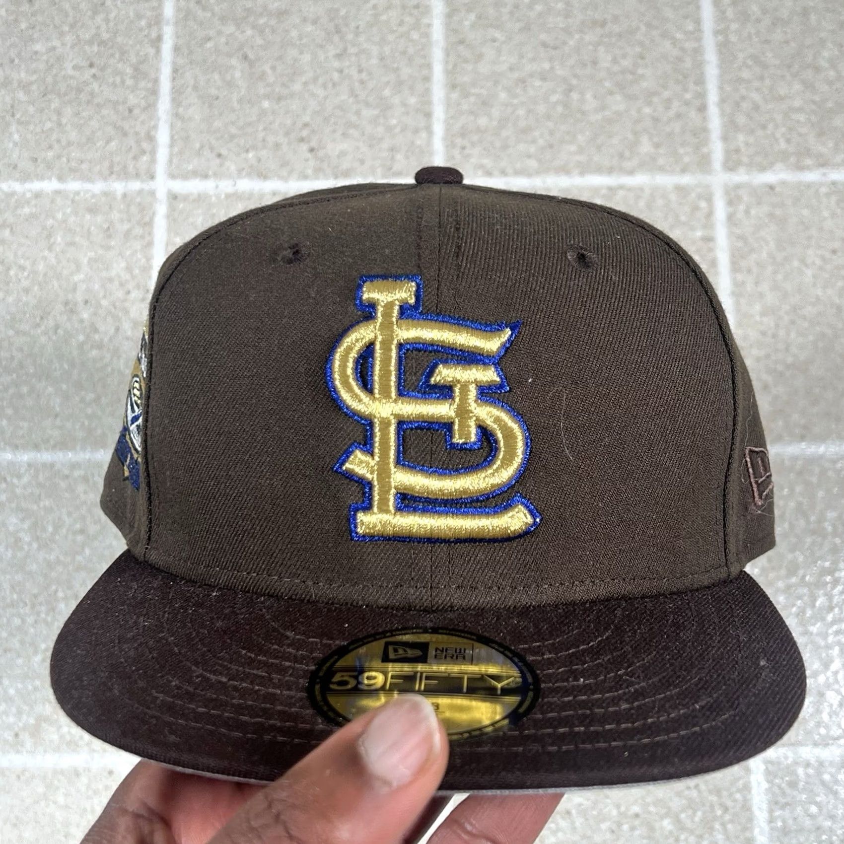 New Era St. Louis Cardinals New Era 59Fifty Hat Size 7 3/4 Burnt Wood Walnut Brown Fitted Baseball Cap Mens Size ONE SIZE - 2 Thumbnail