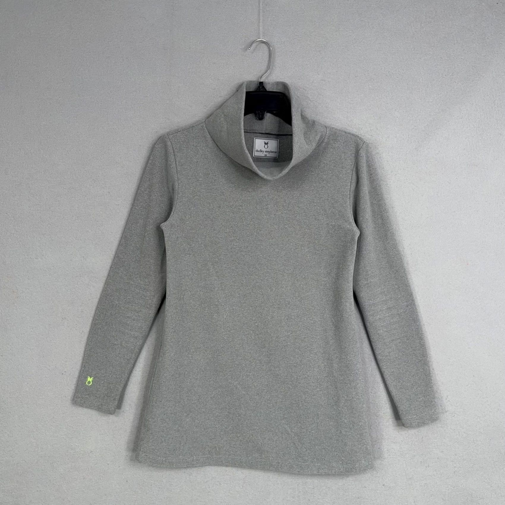 Vintage Dudley Stephens Sweater Womens XS Gray Fleece Turtleneck Pockets Pullover USA Size XS / US 0-2 / IT 36-38 - 2 Thumbnail