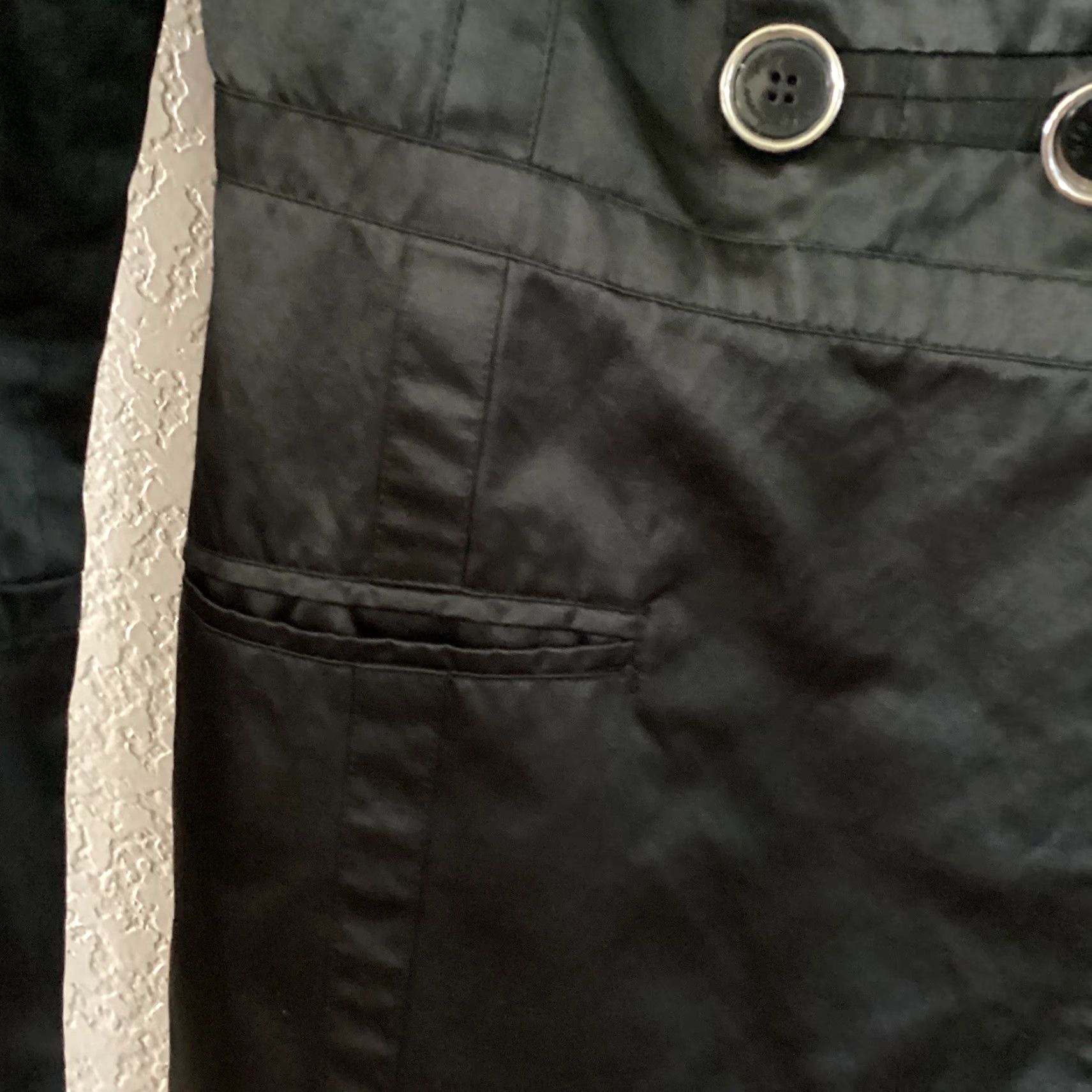 Guess VINTAGE G by GUESS Jacket Women S Black Trench Coat Button Down Collared Lined Size S / US 4 / IT 40 - 6 Thumbnail