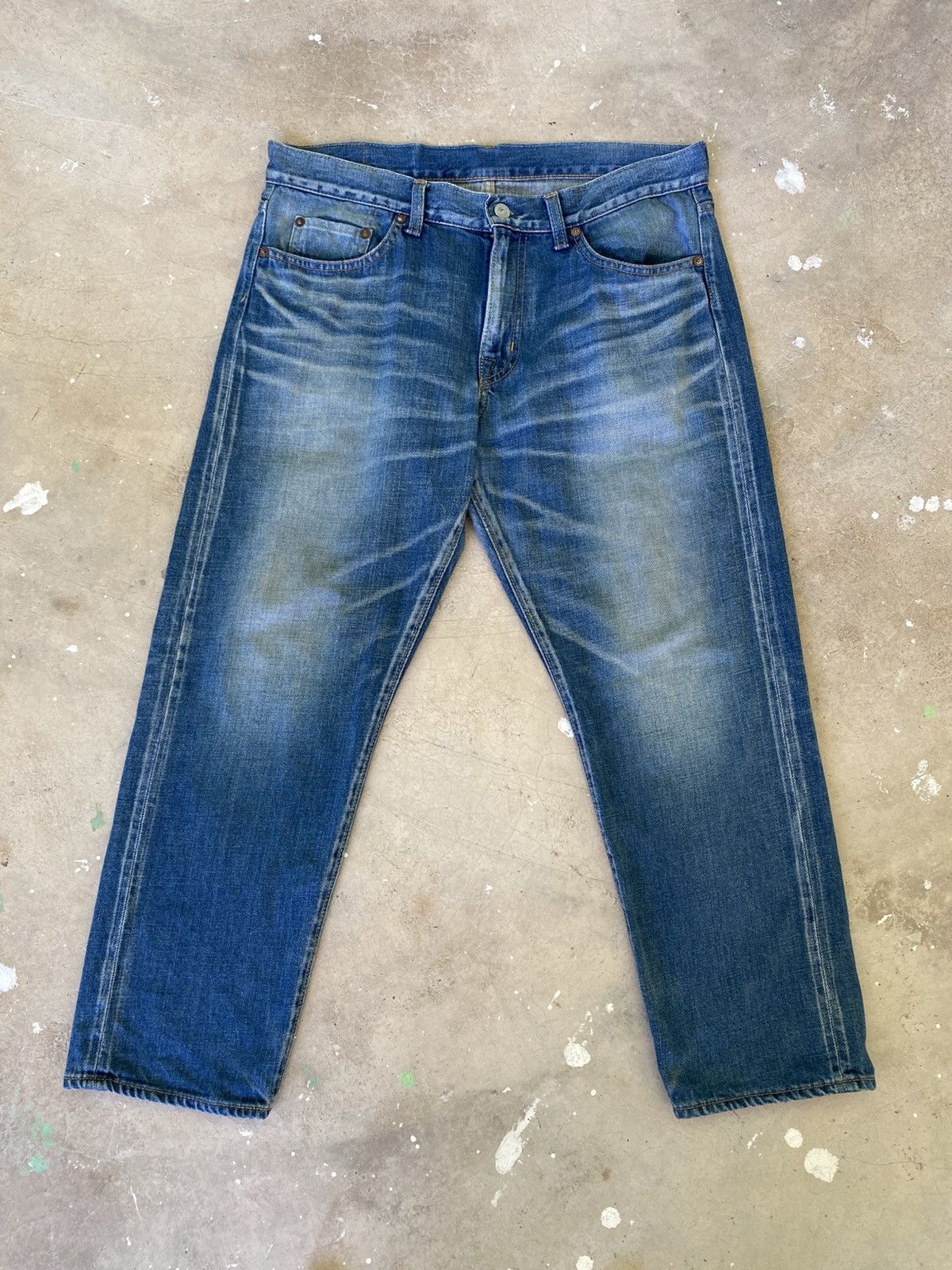 Japanese Brand Deep Blue Japan Selvedge Faded Denim Jeans W34 Size US 34 / EU 50 - 1 Thumbnail