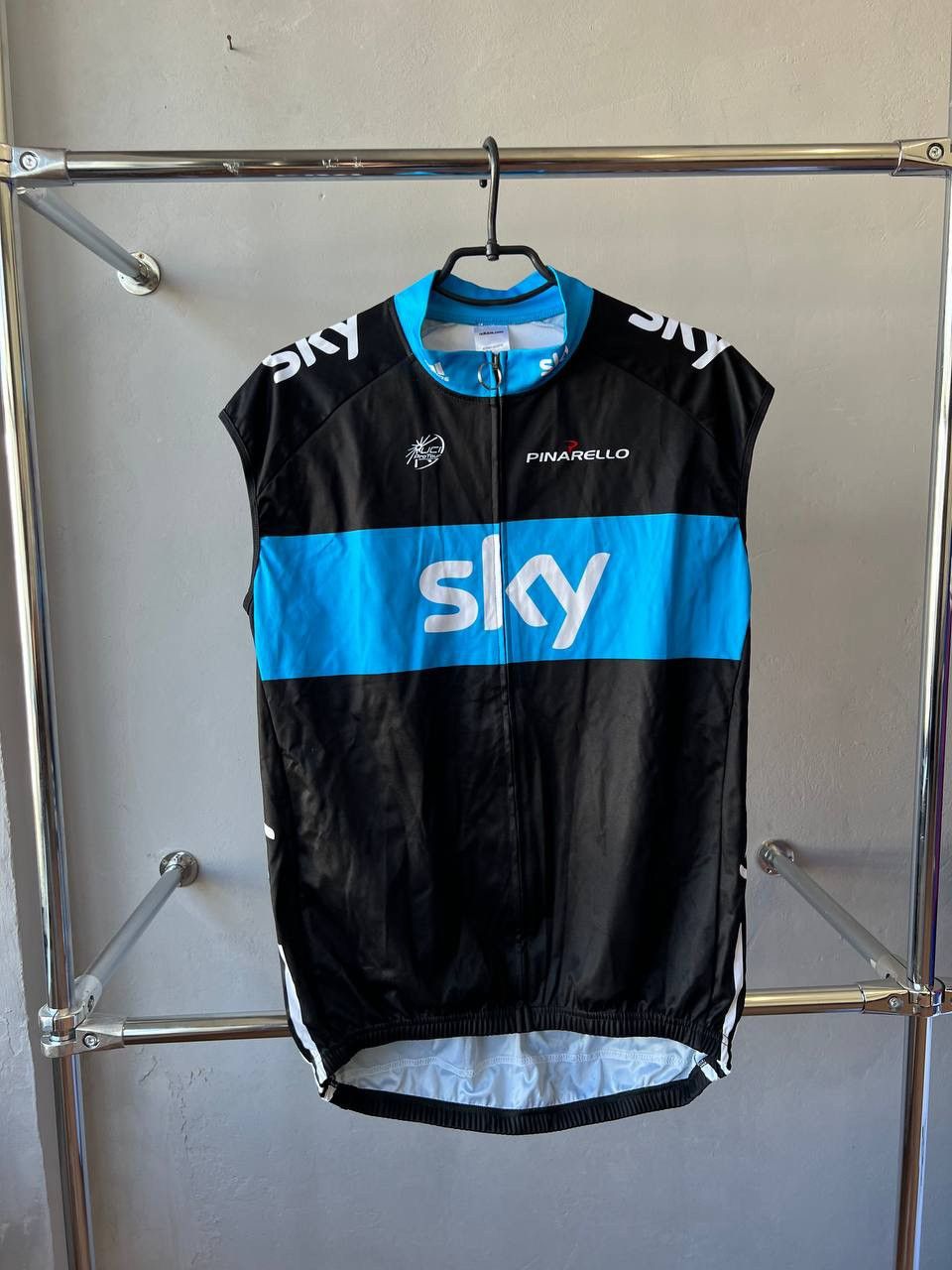 Adidas 2010 ADIDAS PINARELLO SKY PRO TOUR CYCLING BIKE VEST JERSEY Size US XXL / EU 58 / 5 - 2 Thumbnail