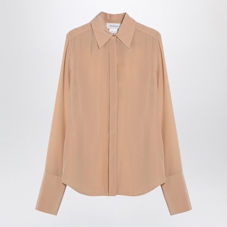 o1d2blof1024 Silk Shirt in Beige