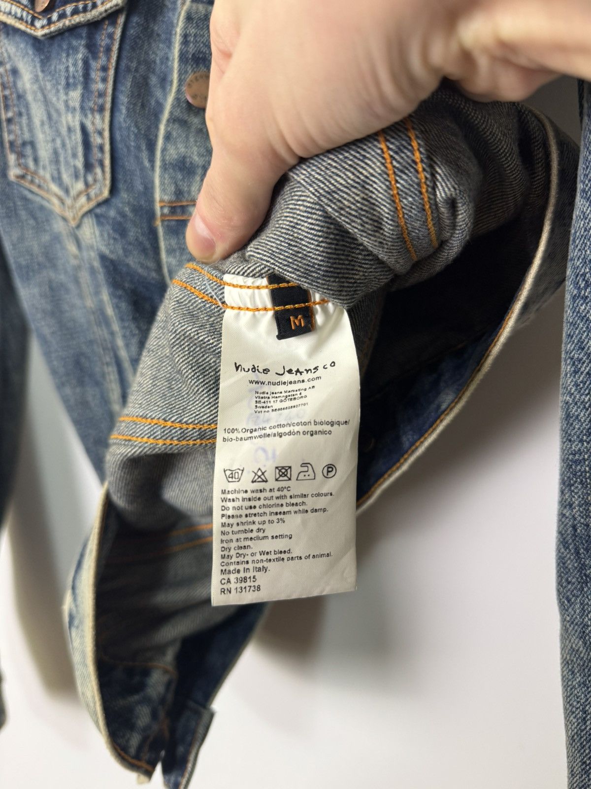 Nudie Jeans denim jacket faded japanese avantgarde Italy