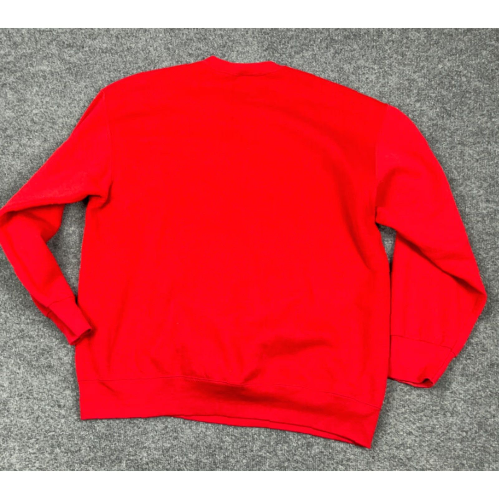 Fruit Of The Loom VINTAGE Fruit of the Loom Sweatshirt Adult XL Red 90s Christmas Happy Holidays Pullover Crew Neck Graphic Print Womens Size XL / US 12-14 / IT 48-50 - 2 Thumbnail