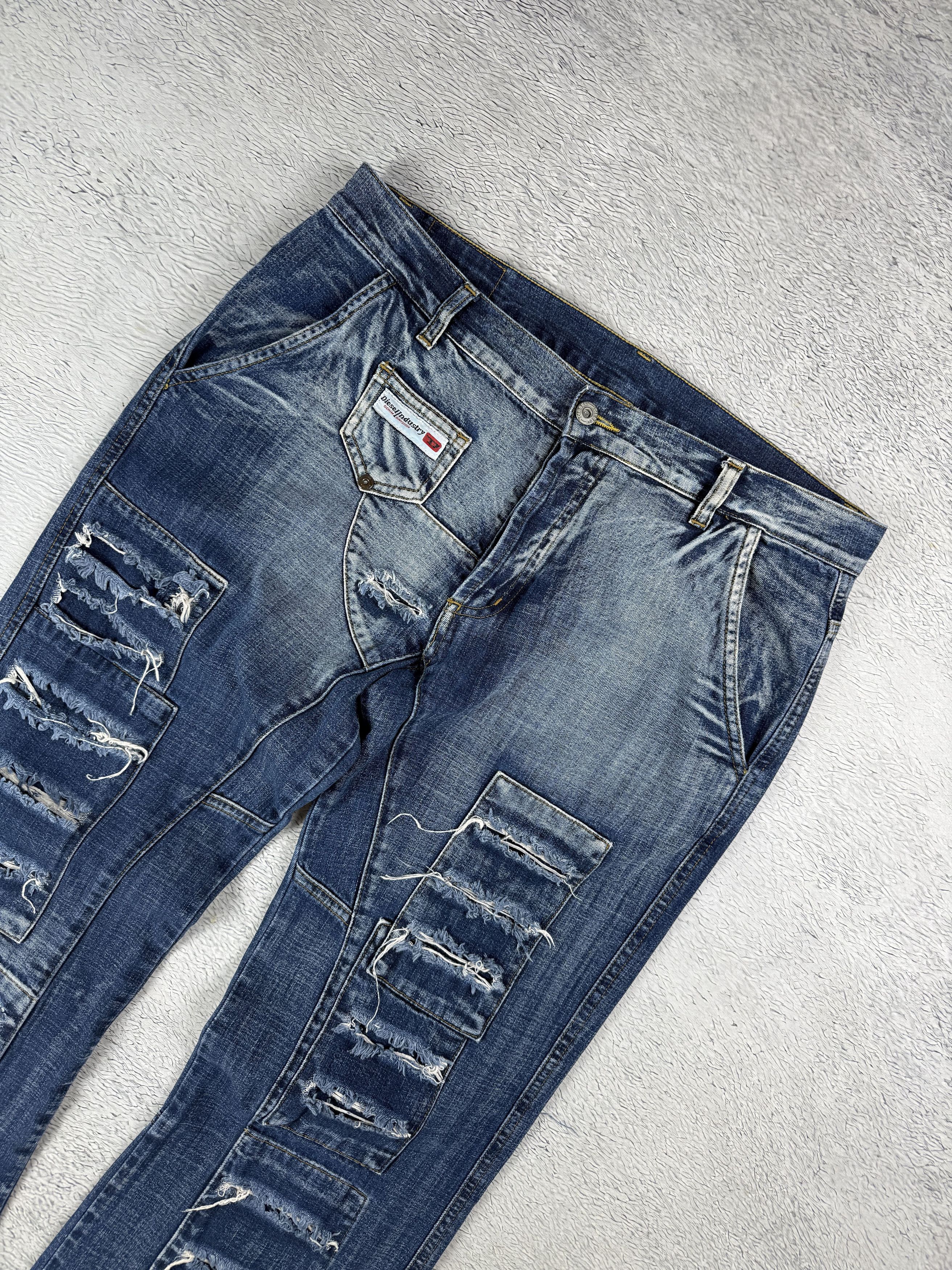 Diesel × JNCO × Japanese Brand Diesel Vintage Jeans Custom Distressed Denim Ripped Opium Size US 34 / EU 50 - 5 Thumbnail
