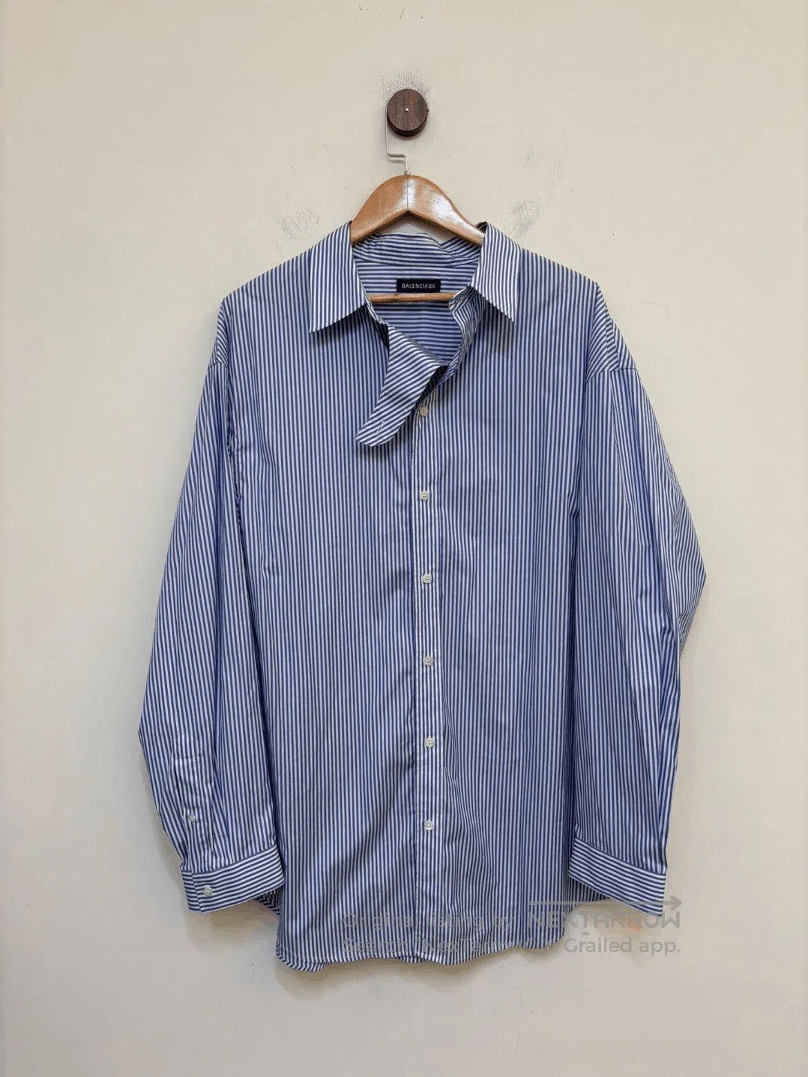 Balenciaga Sz 41 Balenciaga 19SS Oversized Stripe Shirt. Size US L / EU 52-54 / 3 - 1 Thumbnail