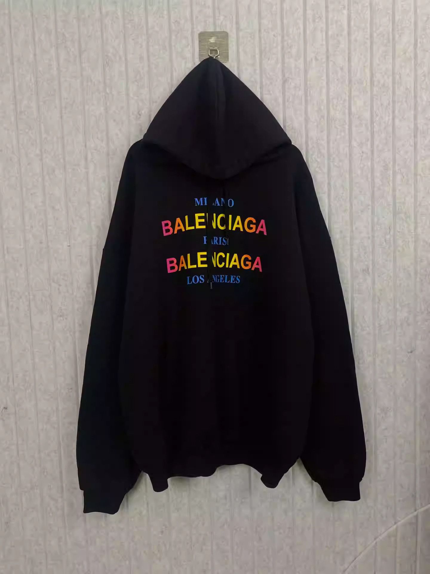 Balenciaga Balenciaga Rainbow Logo Hooded Sweatshirt Size US M / EU 48-50 / 2 - 1 Thumbnail