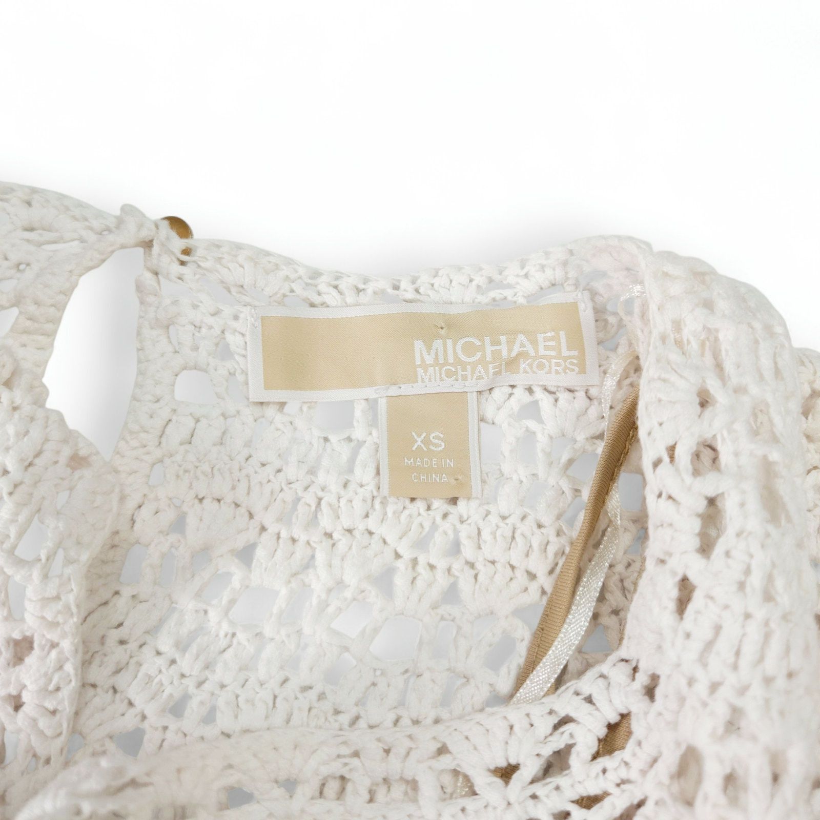 Michael Kors NWOT Michael Kors Crocheted White Bodycon Dress XS Cottage Size XS / US 0-2 / IT 36-38 - 5 Thumbnail
