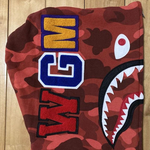 Bape BAPE Red x Red Camo Shark Full Zip Hoodie a bathing ape Size US M / EU 48-50 / 2 - 5 Thumbnail