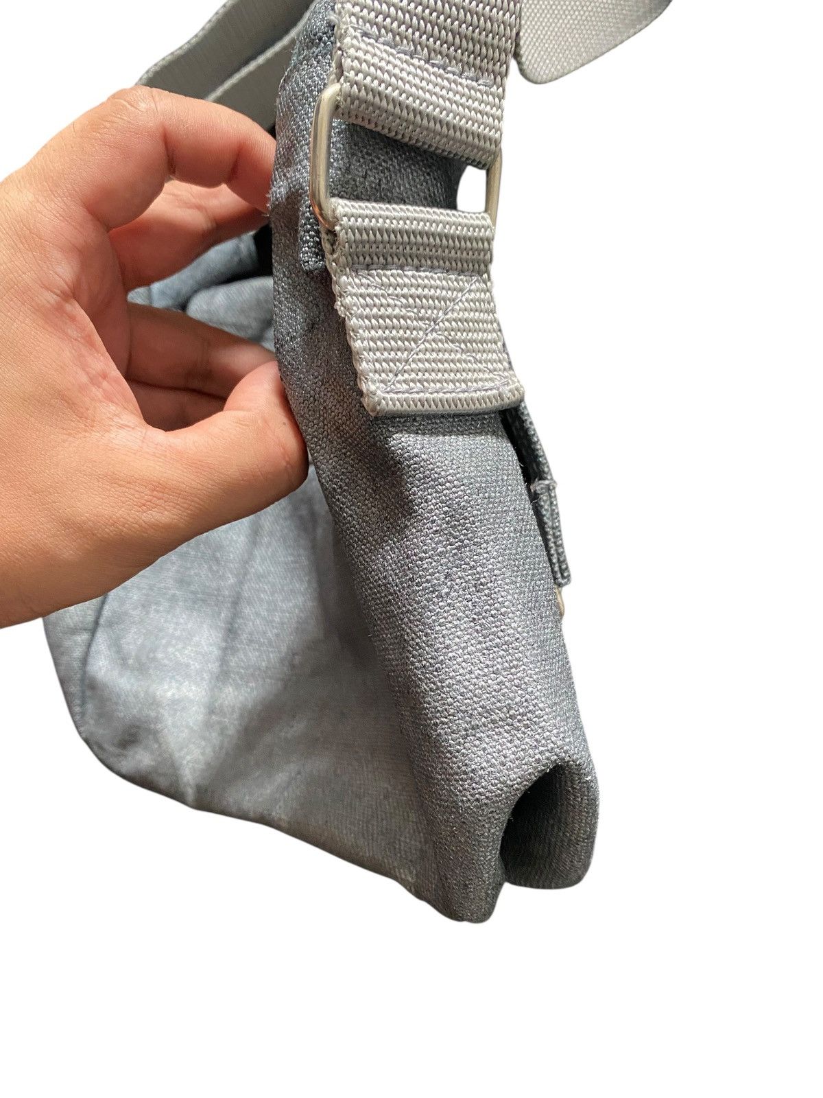 A.P.C. A.P.C Silver paint coated Canvas Sling Bag Size ONE SIZE - 8 Thumbnail