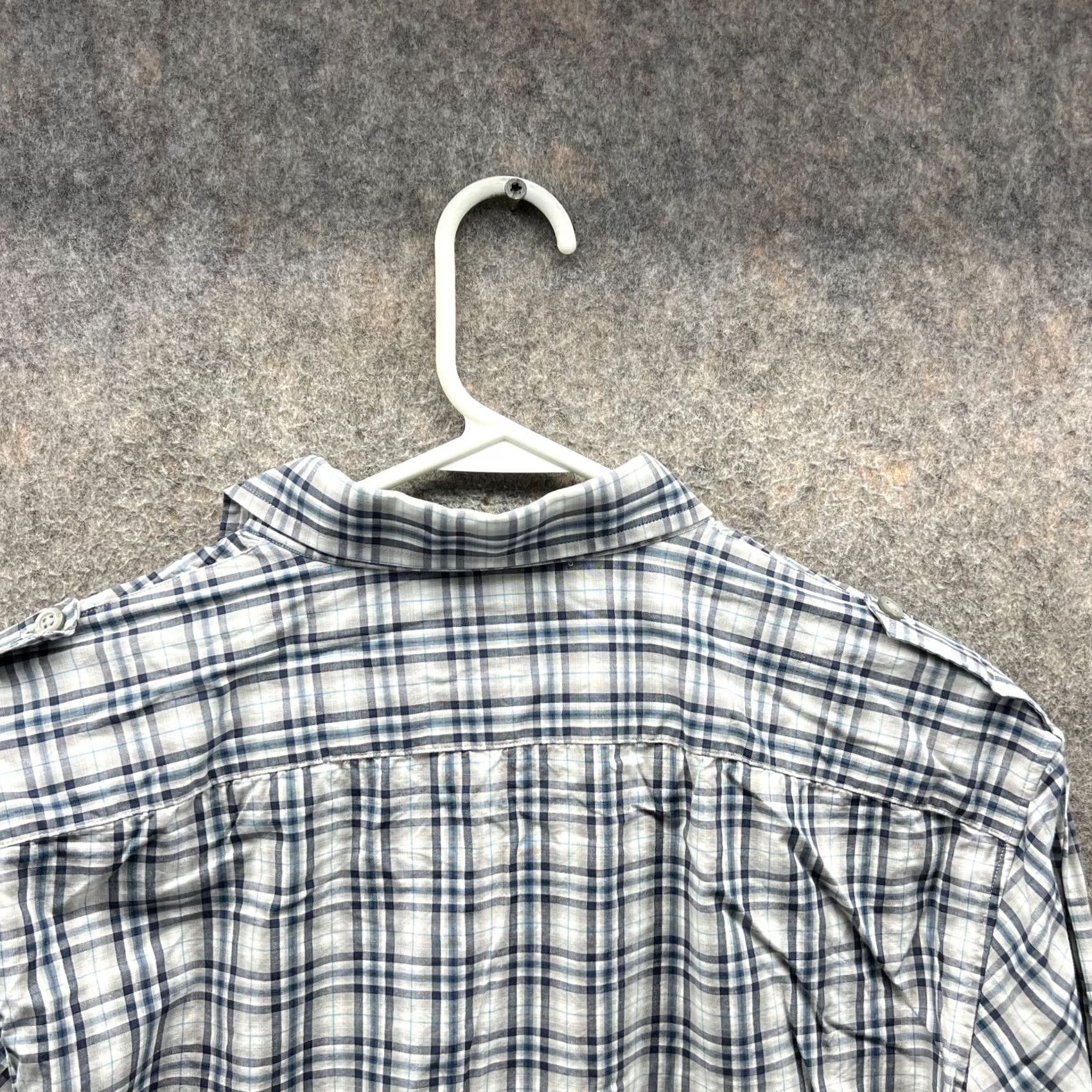 Banana Republic VINTAGE Banana Republic Shirt Men Medium White Blue Plaid Button-Down Cotton Casual Size US M / EU 48-50 / 2 - 3 Thumbnail