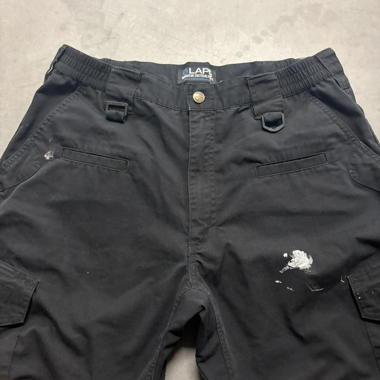 Vintage Crazy Vintage Y2K/2000s Baggy Black Paint Splatter Workwear Streetwear LAPG Cargo Pants! Size US 36 / EU 52 - 4 Thumbnail