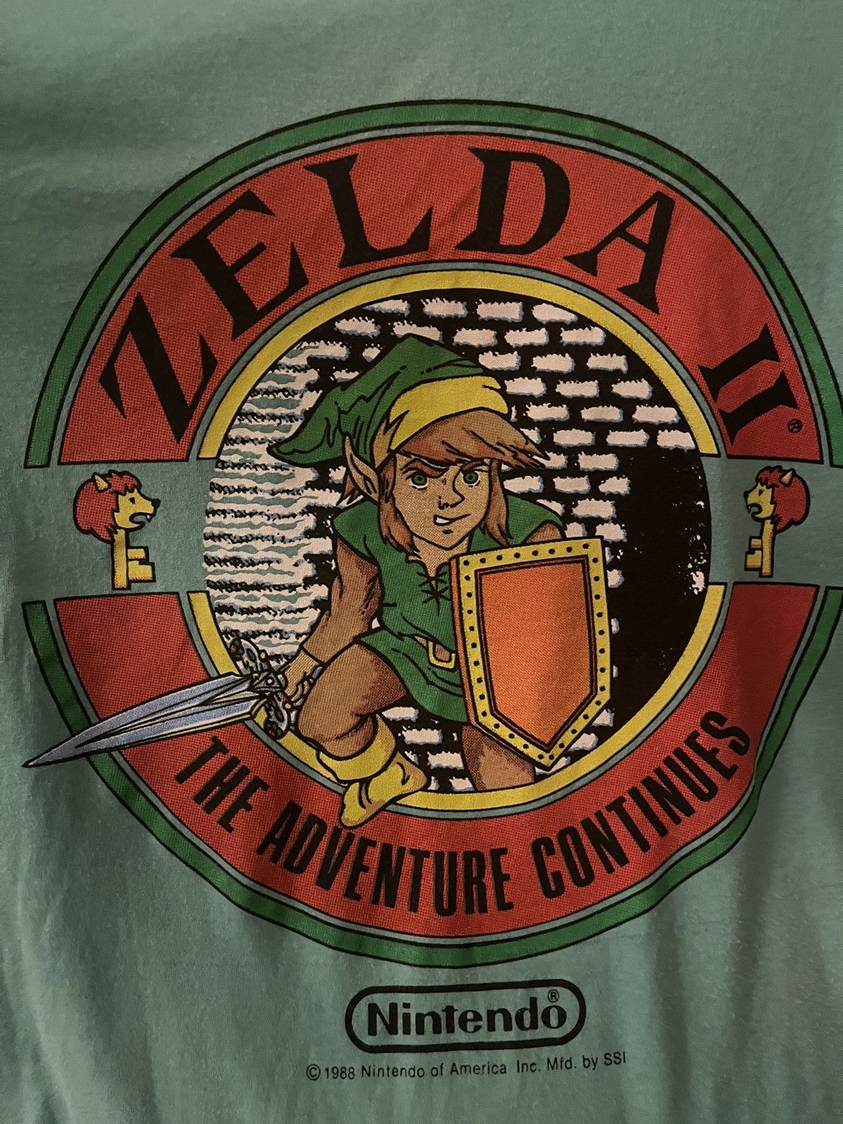 Vintage Vintage single stitch zelda 2 1988 T-shirt rare Size US M / EU 48-50 / 2 - 3 Thumbnail