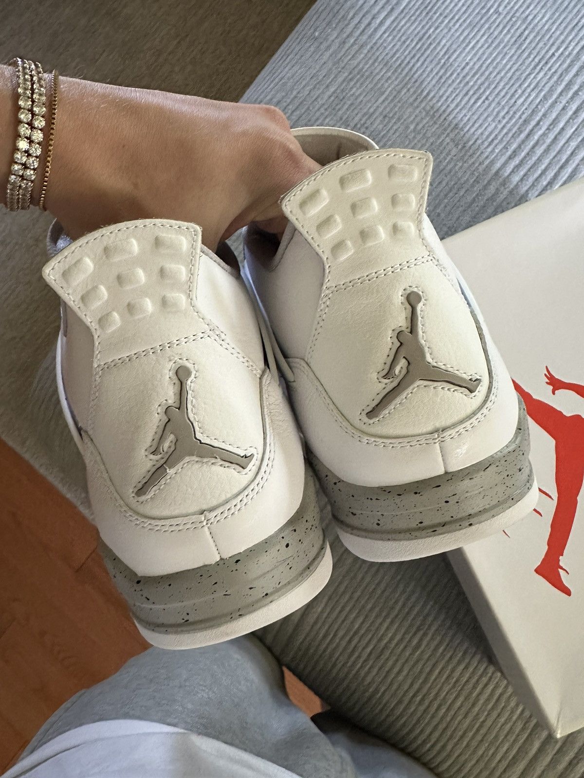 Jordan Brand Nike Air Jordan 4 Retro White Oreo size 9.5 Size US 9.5 / EU 42-43 - 4 Thumbnail