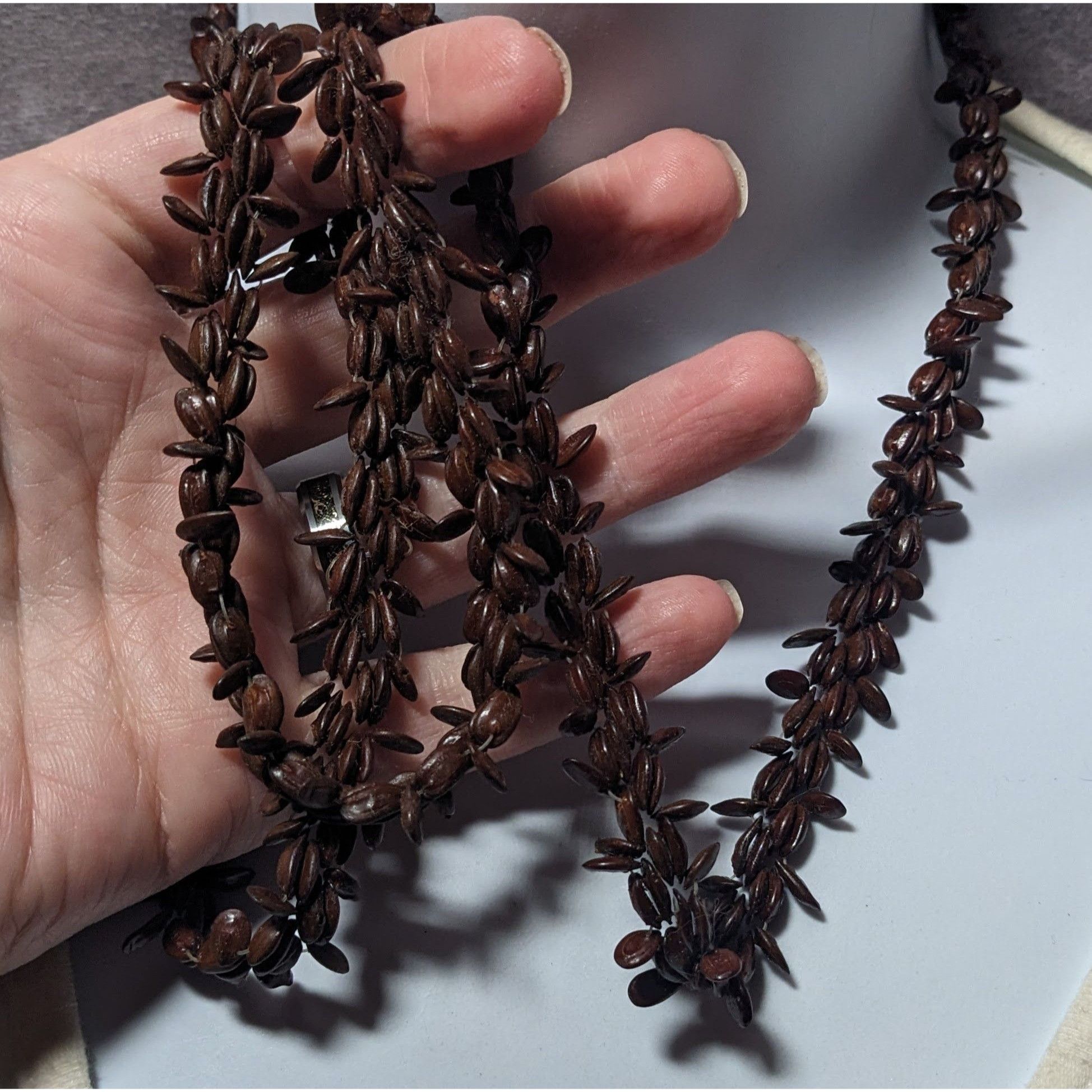 Other Nature Inspired Brown Koa Apple Seed Handmade Beaded Necklac Size ONE SIZE - 6 Thumbnail