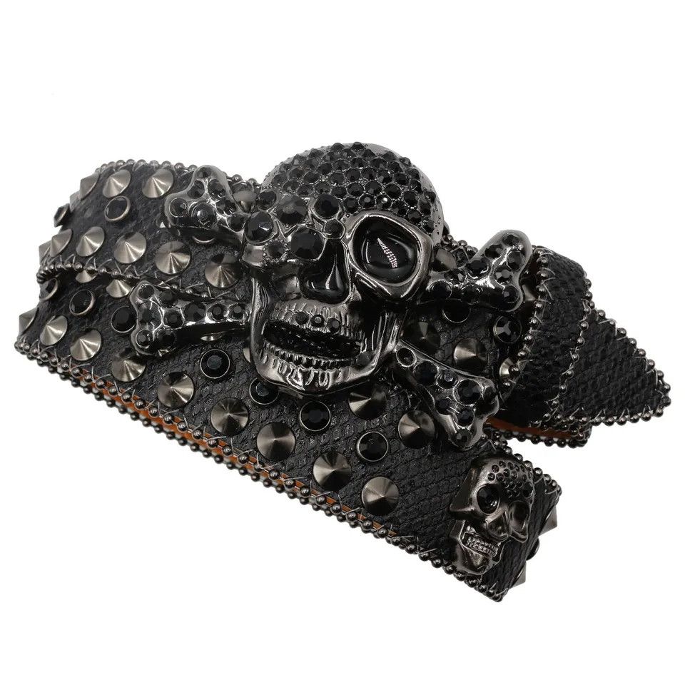 Japanese Brand Skull Rhinestone Y2k Belt Size ONE SIZE - 5 Thumbnail