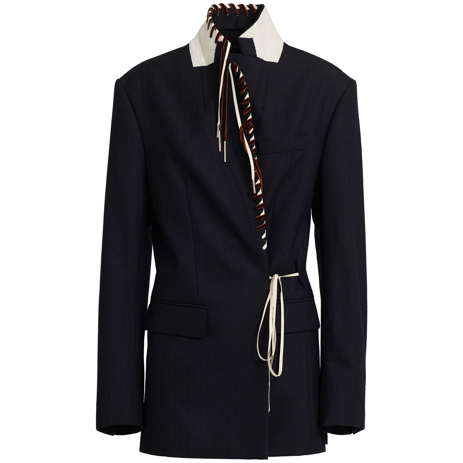 Dries Van Noten DRIES VAN NOTEN Baftan Navy Blazer Jacket New & Authentic (W Size XS / US 0-2 / IT 36-38 - 1 Thumbnail