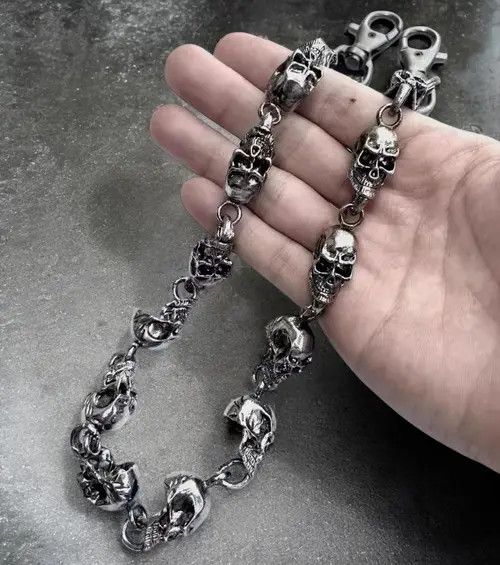 Jewelry 726Skull Wallet Chain, Skull Keychain for Pants Jeans Size ONE SIZE - 1 Thumbnail