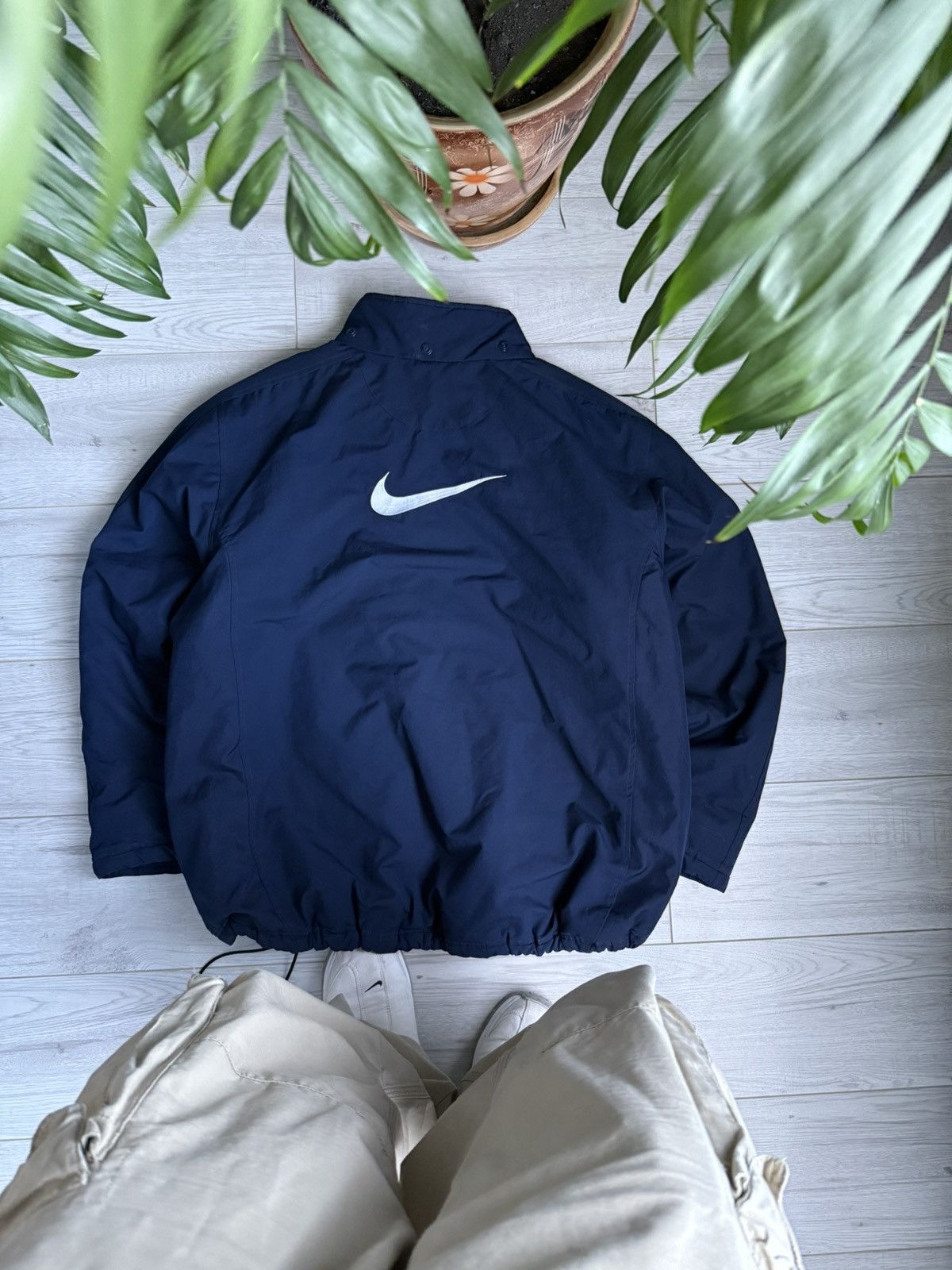 Nike × Vintage Vintage Nike swoosh logo nylon’s jacket 90’s Size US XXL / EU 58 / 5 - 1 Thumbnail