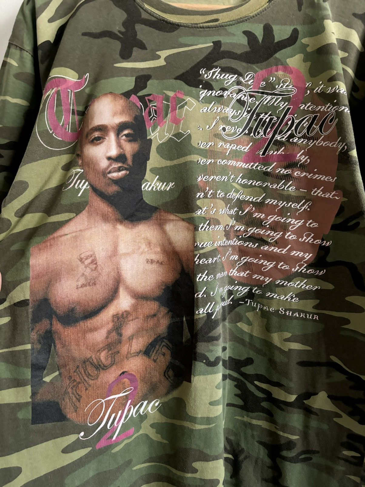 Rap Tees VINTAGE 2PAC RAPTEES TEE SHIRT BOOTLEG Size US L / EU 52-54 / 3 - 2 Thumbnail