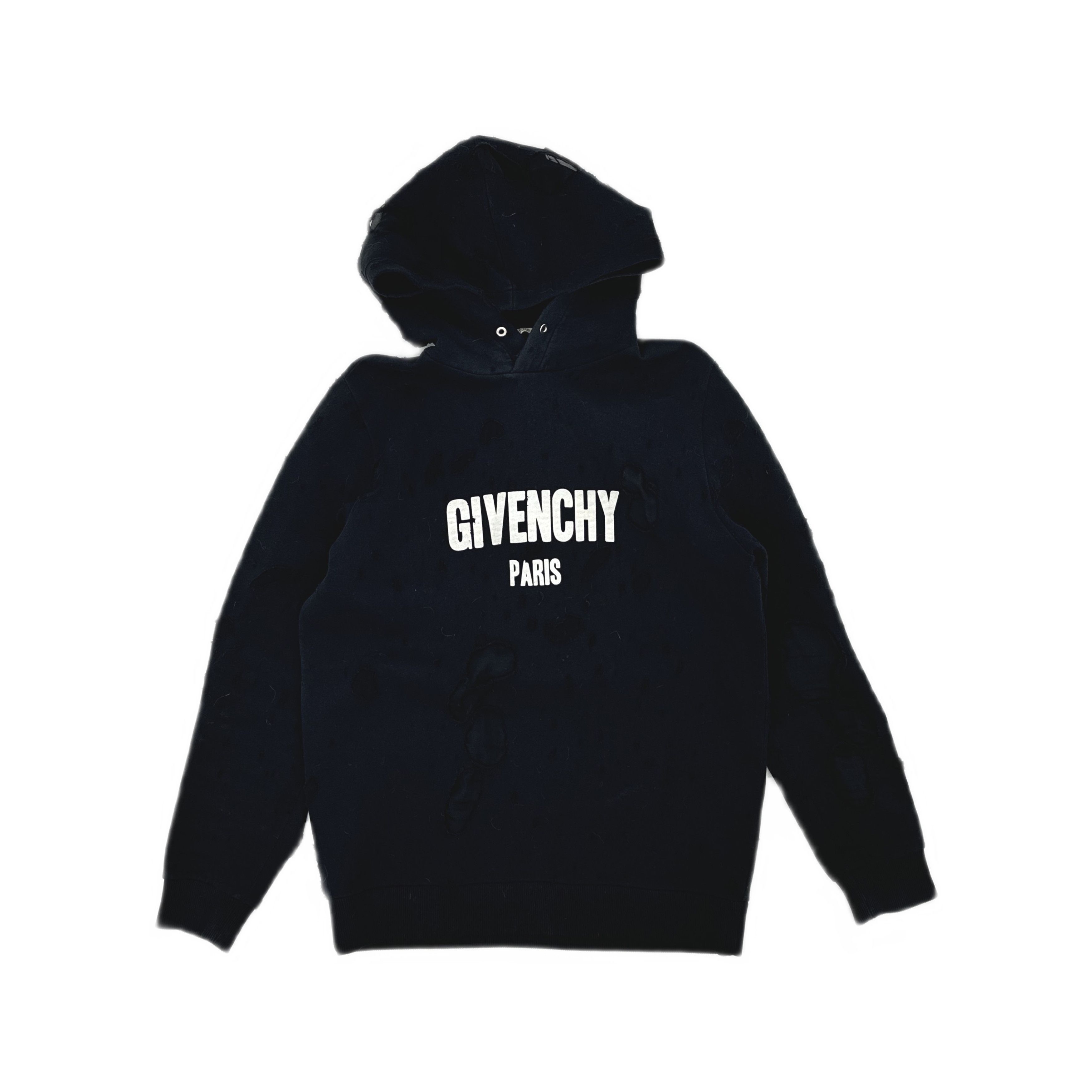 Givenchy Givenchy Distressed Logo Hoodie Size S Size US S / EU 44-46 / 1 - 1 Thumbnail