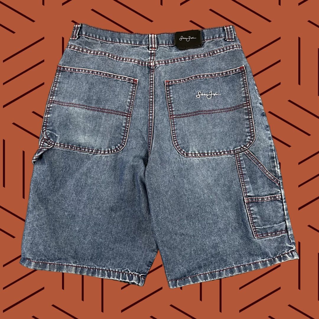 Sean John SEAN JOHN Shorts Mens 33 x 11.5" Blue Baggy Denim Hip Hop Grunge Y2K Jeans 5-Pocket Shirt Casual Mens Size US 33 - 1 Thumbnail