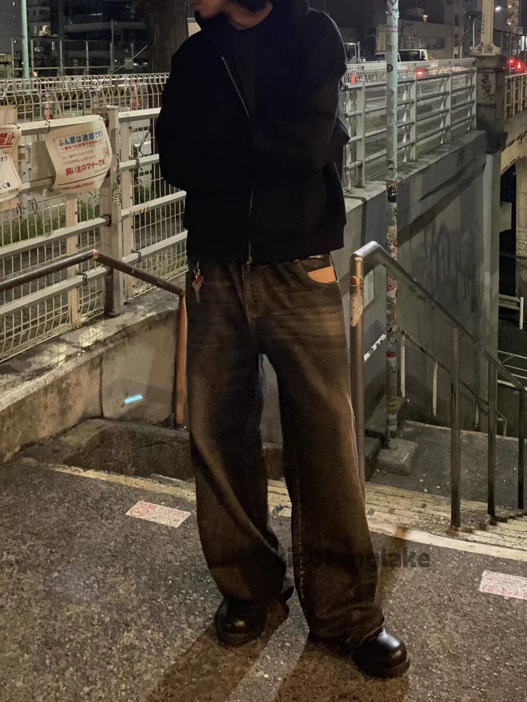 Jean × Vintage washed faded cleanfit skate hiphop yuppie loose jeans Size US 30 / EU 46 - 5 Thumbnail