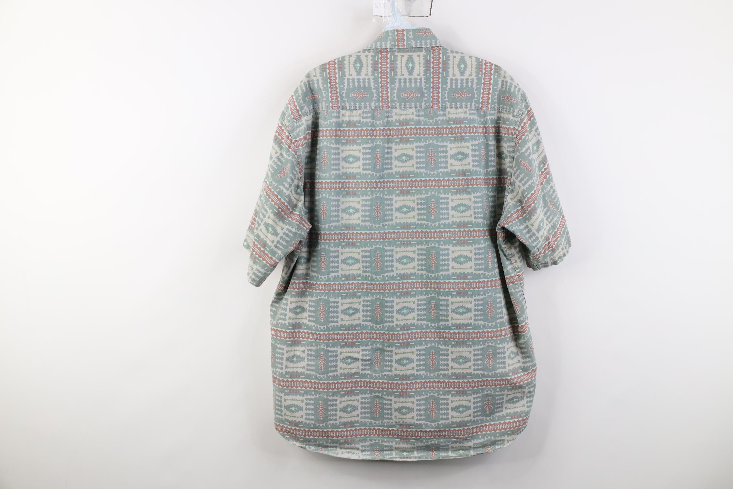 Woolrich Woolen Mills Vintage 90s Woolrich Southwestern Short Sleeve Button Shirt Size US L / EU 52-54 / 3 - 9 Thumbnail