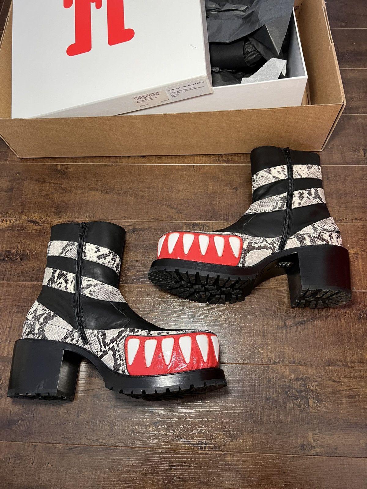 Walter Van Beirendonck Walter Van Beirendonck FW23 Viper Heel Boots Size US 12 / EU 45 - 14 Thumbnail