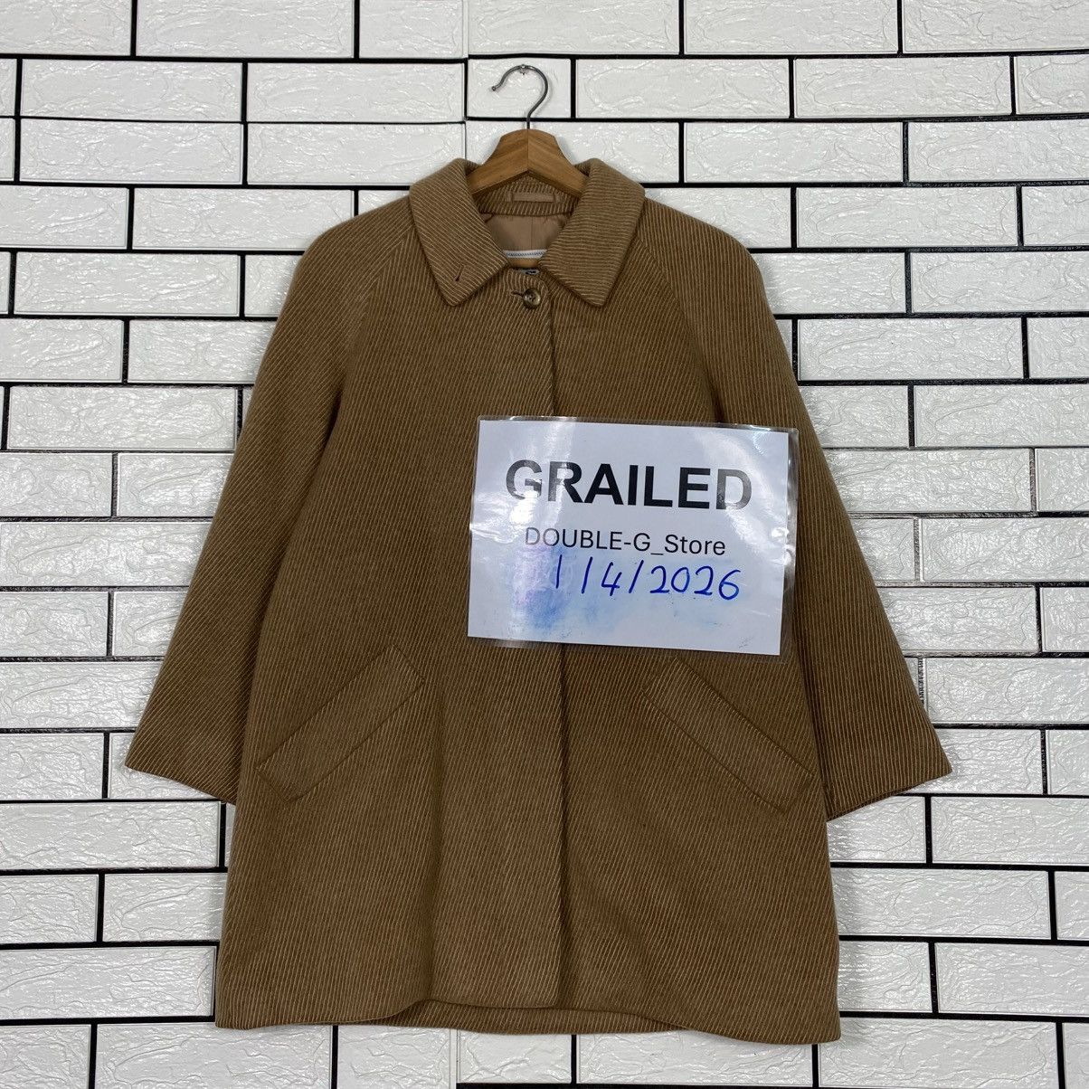 Burberry 📌Vintage Wool Button Jacket Burberrys Herringbone Size US M / EU 48-50 / 2 - 1 Thumbnail