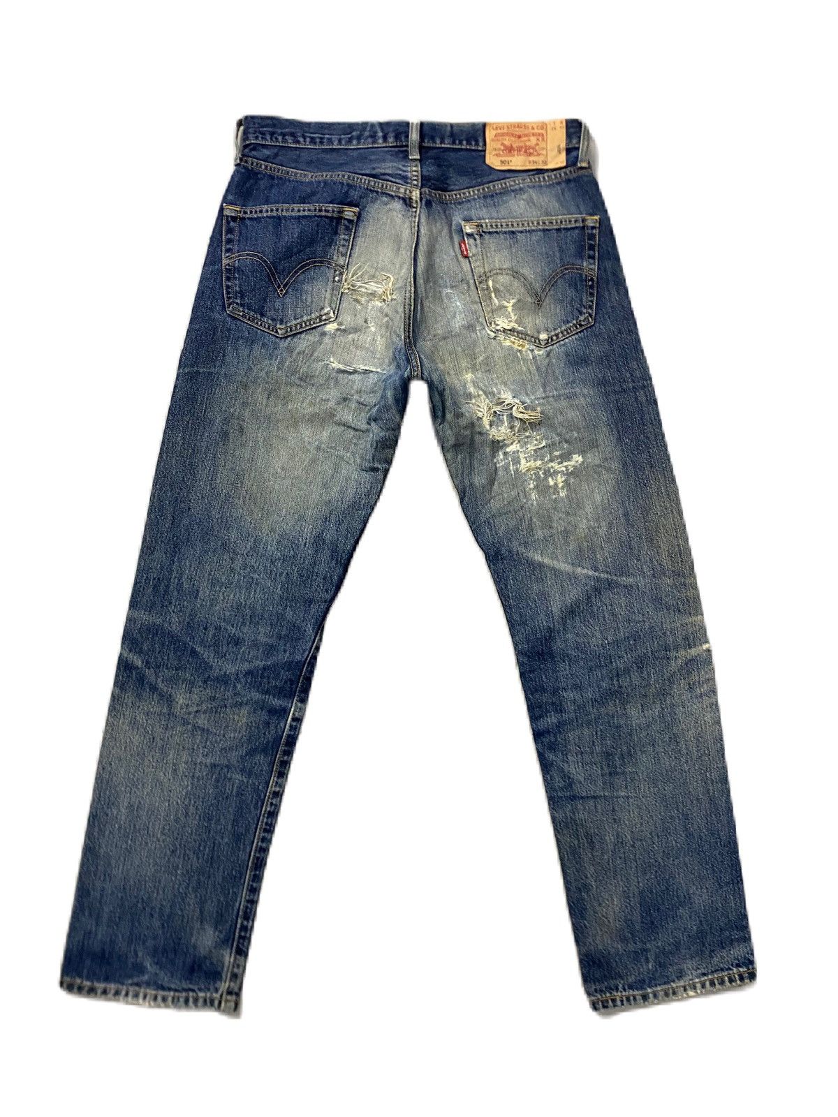 Kapital × Levi's LEVIS 501 BUTTON FLY DISTRESS DESIGN GRUNGE STYLE Size US 32 / EU 48 - 5 Thumbnail