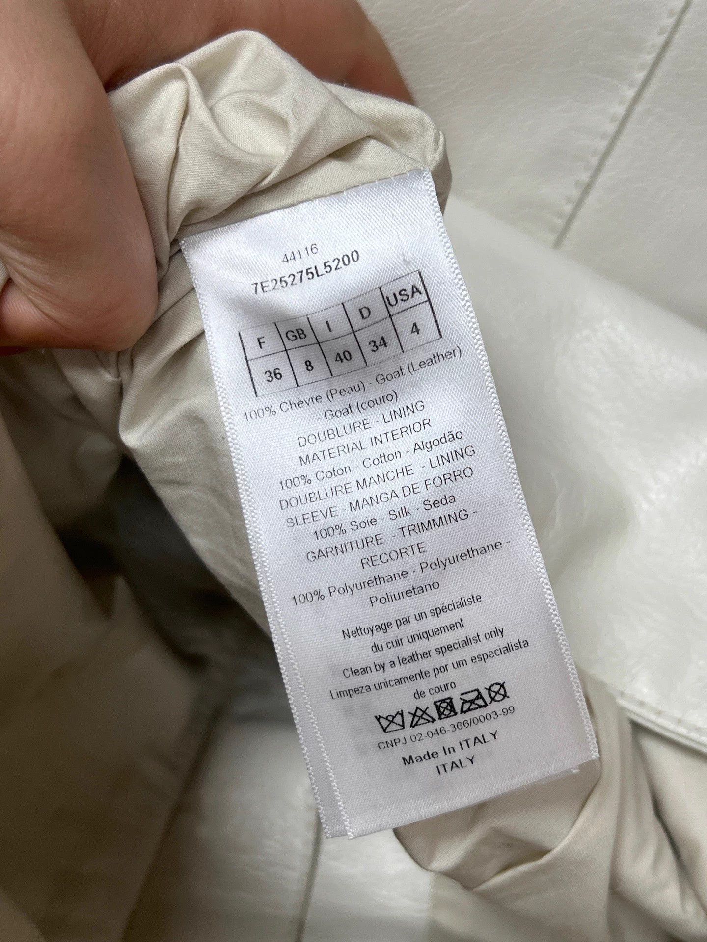 Dior Dior white quilted leather jacket with bee print Size XS / US 0-2 / IT 36-38 - 4 Thumbnail