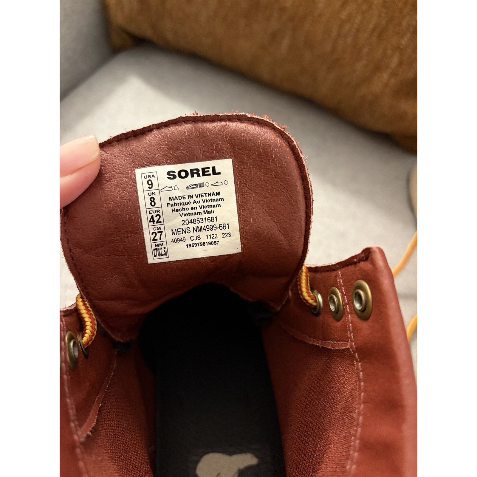 SOREL SOREL Madson II Chore Waterproof Leather Boots Spice Mens 9 Size US 9 / EU 42 - 3 Thumbnail