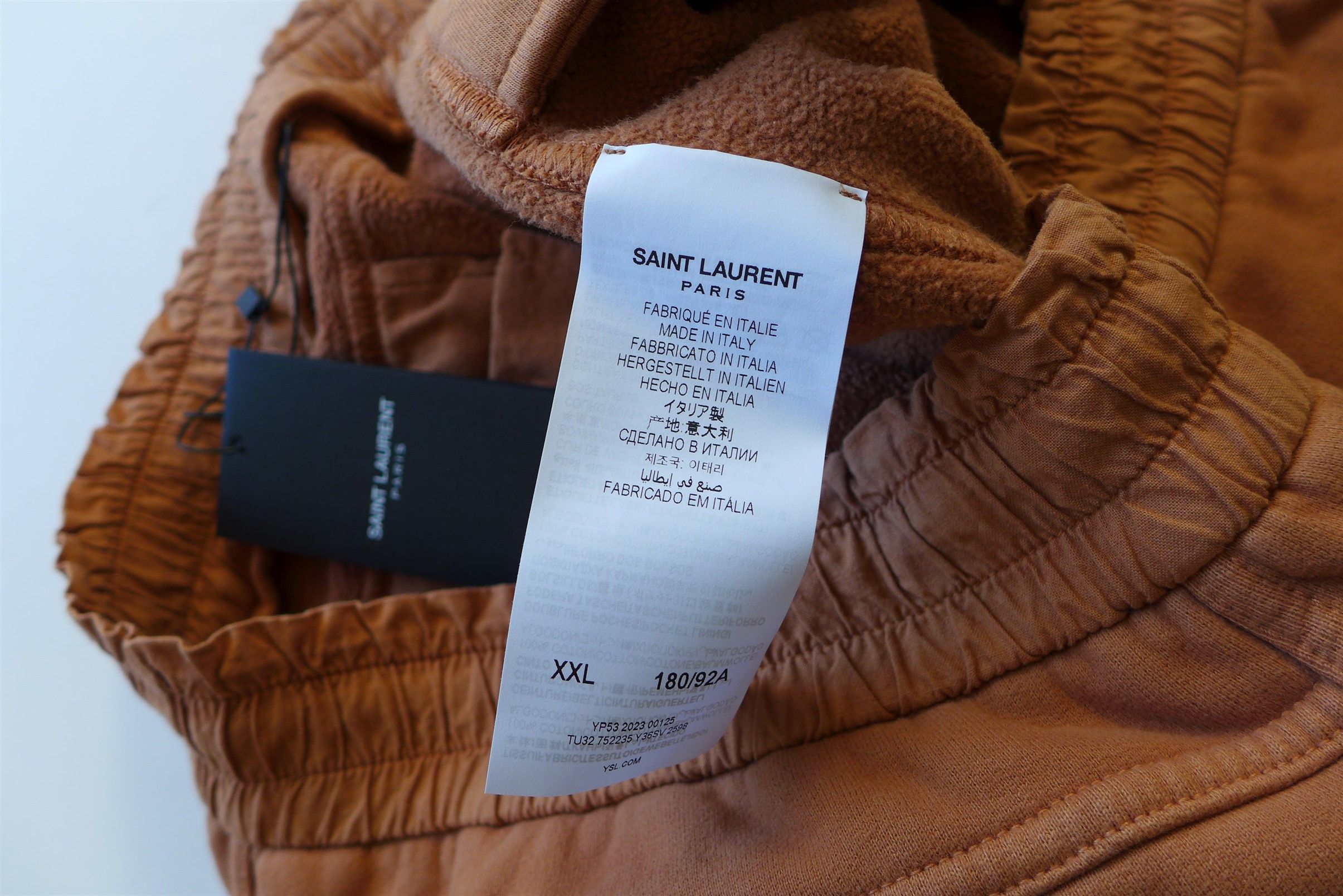 Saint Laurent Paris Saint Laurent Sweatpants -- Macchiato Blanchi Cotton Jersey Size US 38 / EU 54 - 17 Thumbnail