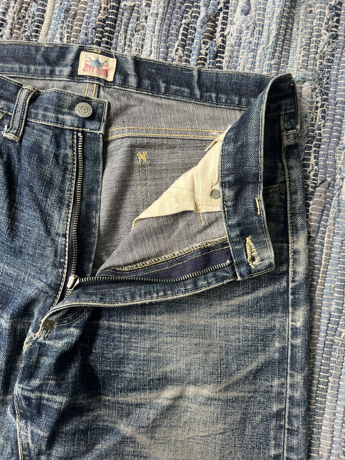 Samurai Jeans Vintage Jett Rink Texas 🇯🇵 Beautiful Fade Wear Selvaged Denim Size US 33 - 6 Thumbnail